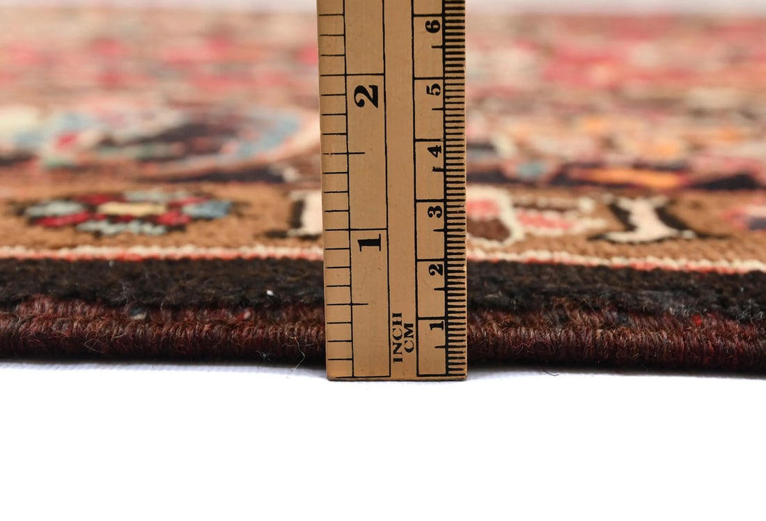 Handmade Red Wool Tribal Oriented Carpet - 17
