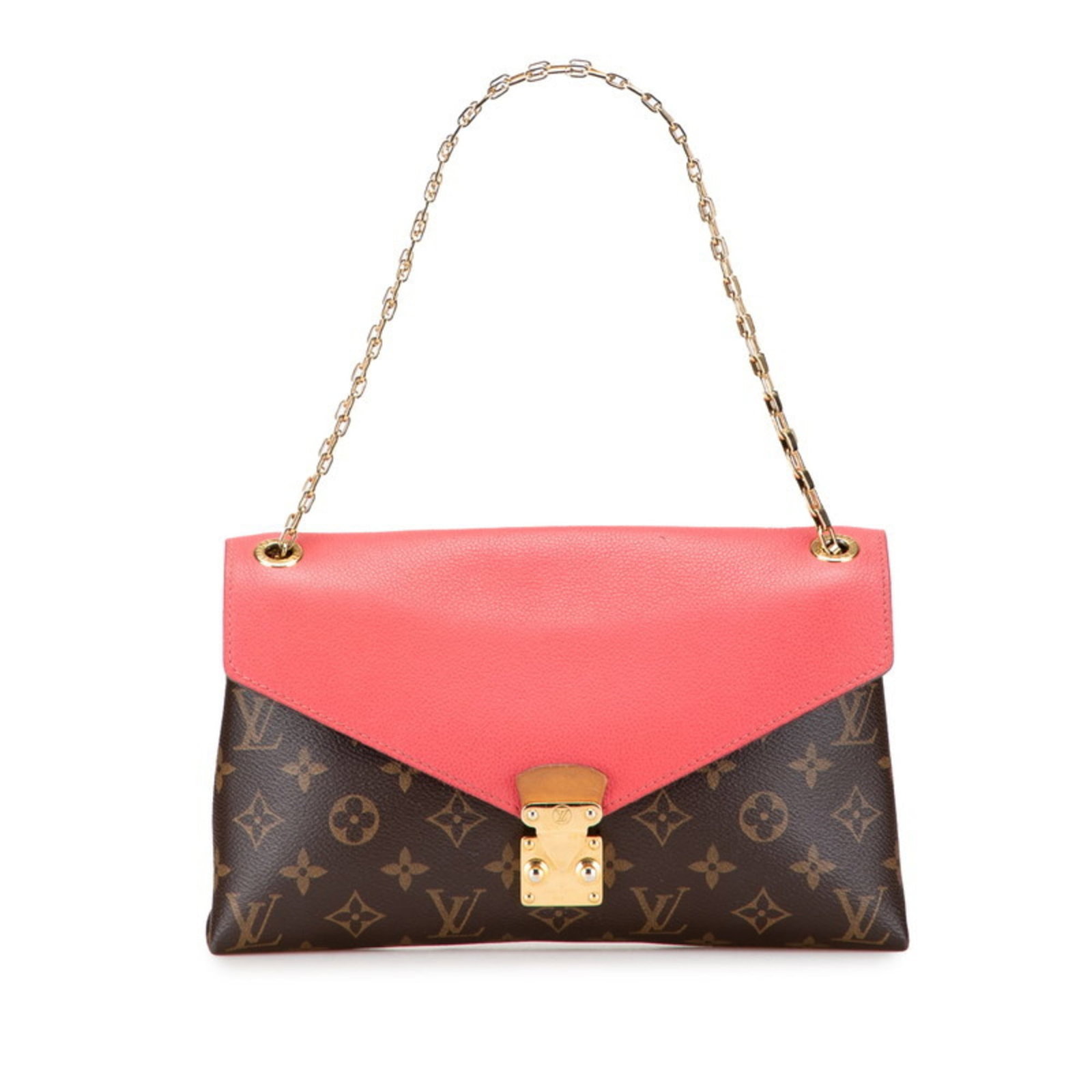 Louis Vuitton Shoulder Bag Pvc Leather: Louis Vuitton Shoulder Bag Pvc Leather The Louis Vuitton Shoulder Bag Pvc Leather features a unique combination of pvc and leather materials, showcasing a distinctive brown and rose litchi color. With