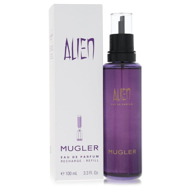 Alien Perfume By Thierry Mugler Eau De Parfum Refill: Alien Perfume By Thierry Mugler Eau De Parfum Refill Thierry Mugler's Alien Perfume Eau De Parfum Refill offers a unique blend of fragrance. This 3.4 oz refill contains 500 grams of perfume and is cla
