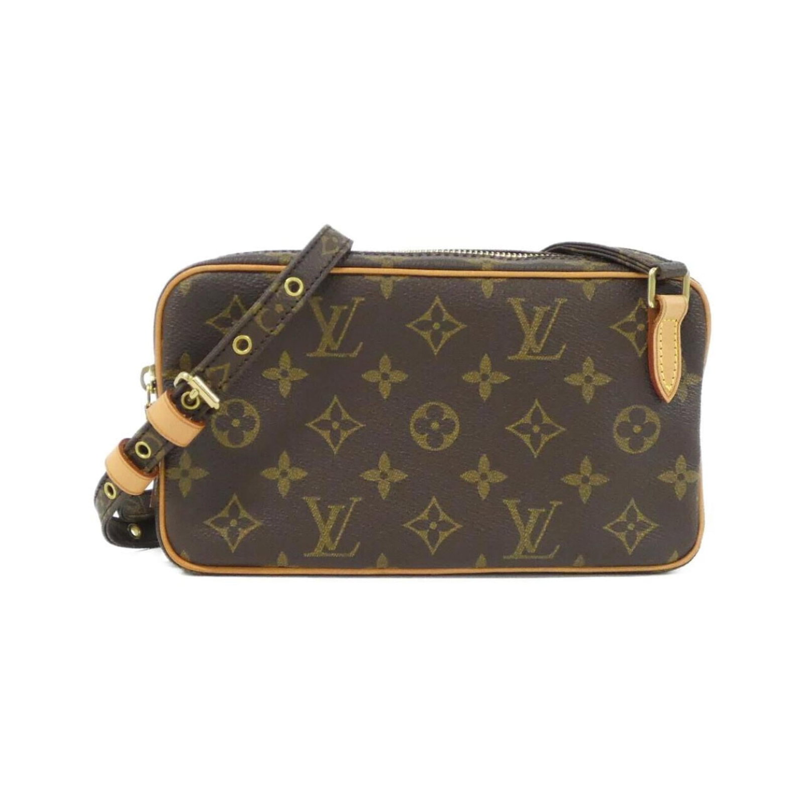 Louis Vuitton Shoulder Bag Coated Canvas: Louis Vuitton Shoulder Bag Coated Canvas This Louis Vuitton Shoulder Bag features a classic design with a coated canvas material and gold hardware. The bag has some minor signs of usage, including scr