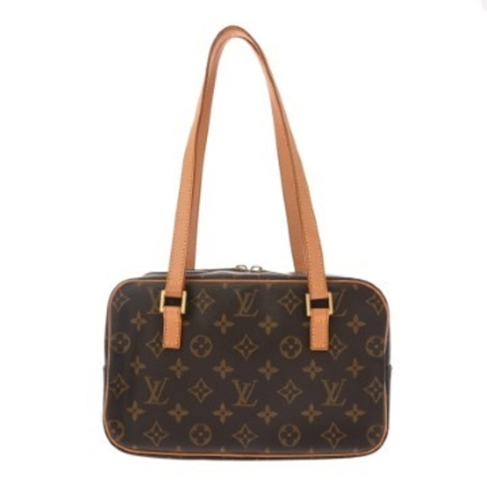 Louis Vuitton Handbag Monogram Canvas: Louis Vuitton Handbag Monogram Canvas Used Louis Vuitton Handbag Monogram Canvas in brown. The bag features the iconic monogram canvas design and has a size of 16cm x 25cm x 11cm. It shows traces of u