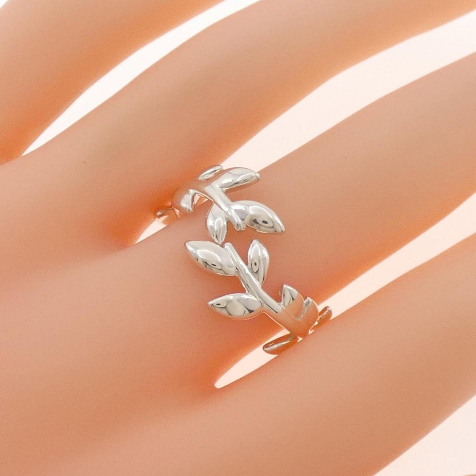 Tiffany Olive Leaf Bypass Ring - 5