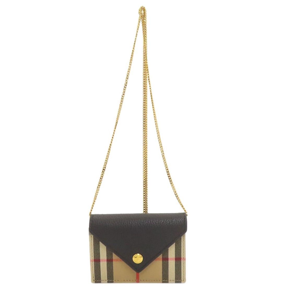 Chain leather nylon purse coin wallet check Burberry (1 of 19)