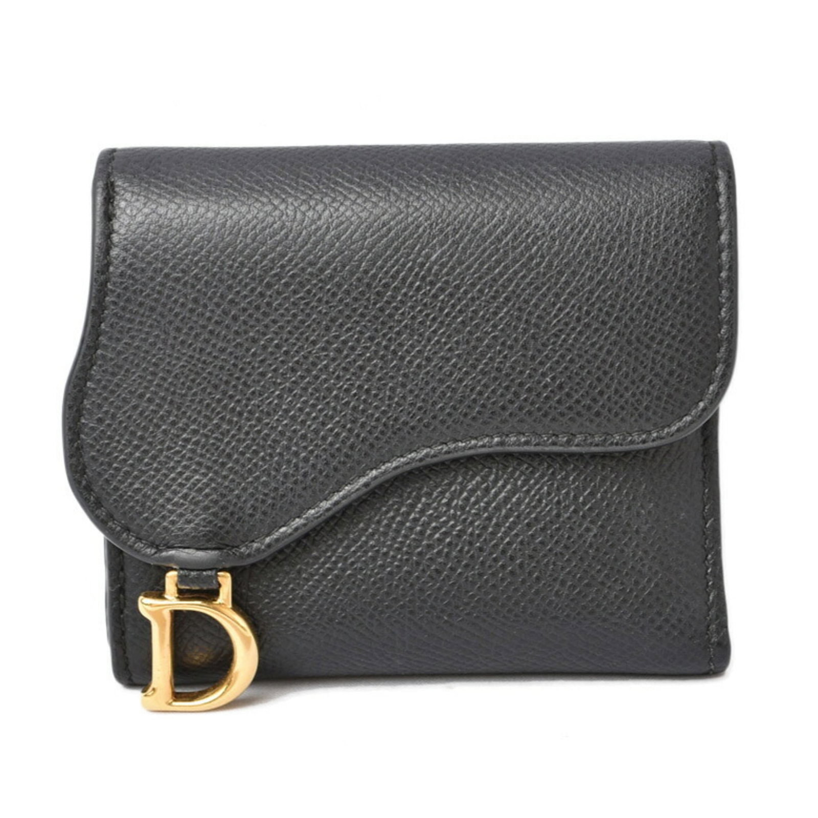 Christian Dior Wallet (Tri-Fold) Leather: Christian Dior Wallet (Tri-Fold) Leather Navy Christian Dior tri-fold leather wallet in excellent used condition. The wallet features high-quality leather with some minor scratches and dirt, giving it
