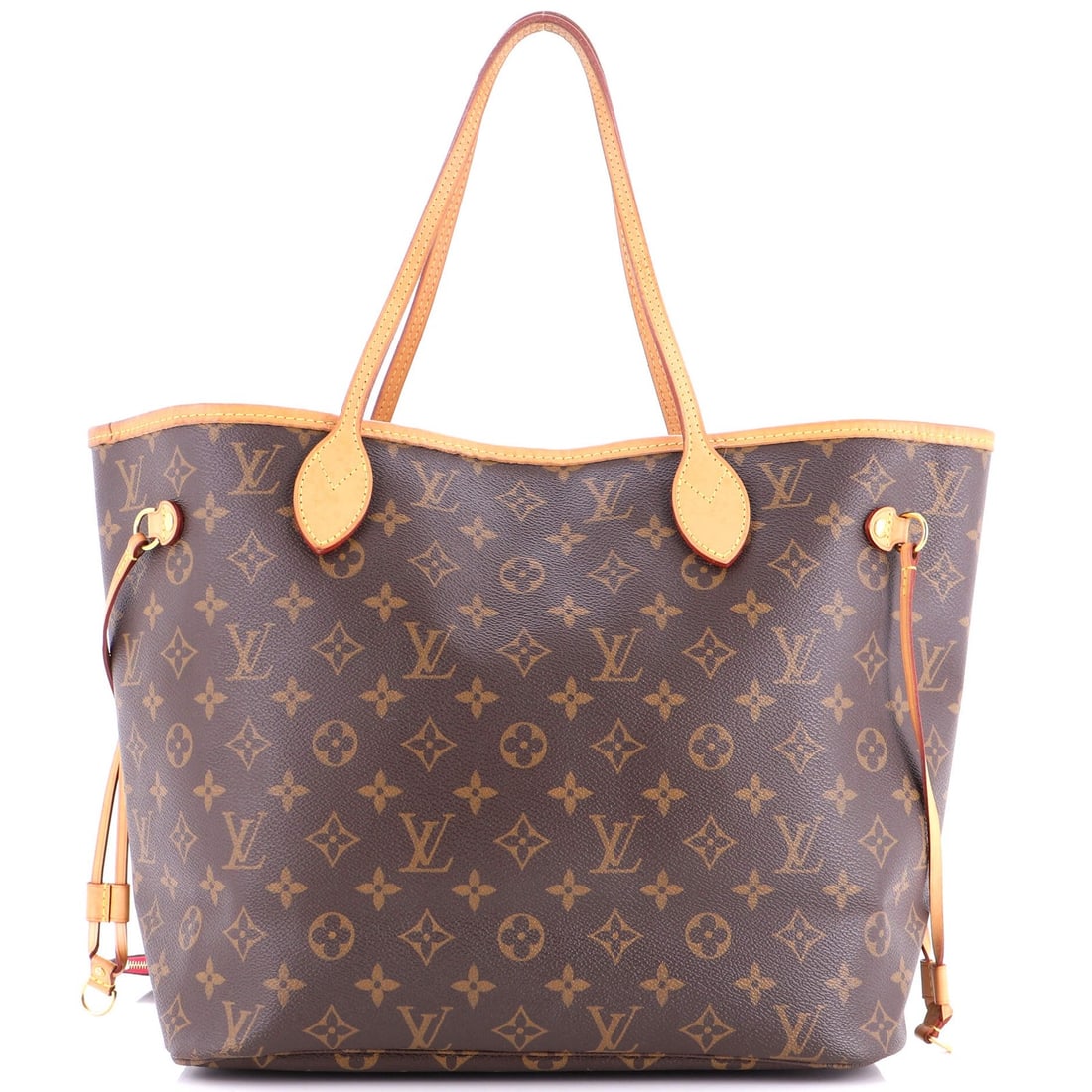 Monogram Canvas Neverfull Louis Vuitton Tote MM NM: Monogram Canvas Neverfull Louis Vuitton Tote MM NM The Louis Vuitton Neverfull MM Monogram Canvas Tote in Brown features a classic design with a timeless monogram pattern. With its spacious interior a