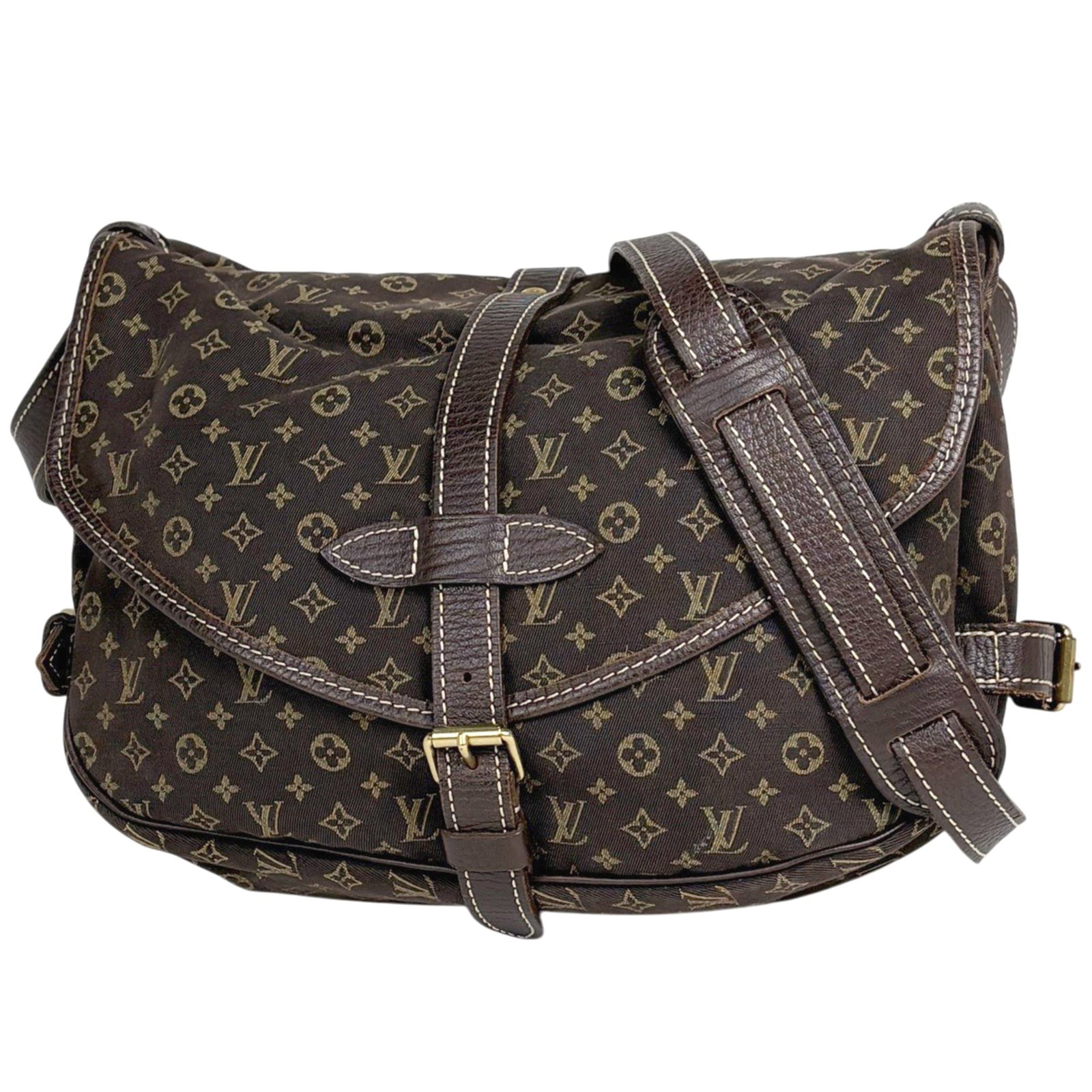 Louis Vuitton Shoulder Bag: Louis Vuitton Shoulder Bag Brown, Ebene, Galle Louis Vuitton Shoulder Bag for women features a classic design with a timeless brown and beige color combination. Measuring 21cm x 30cm x 12cm, this