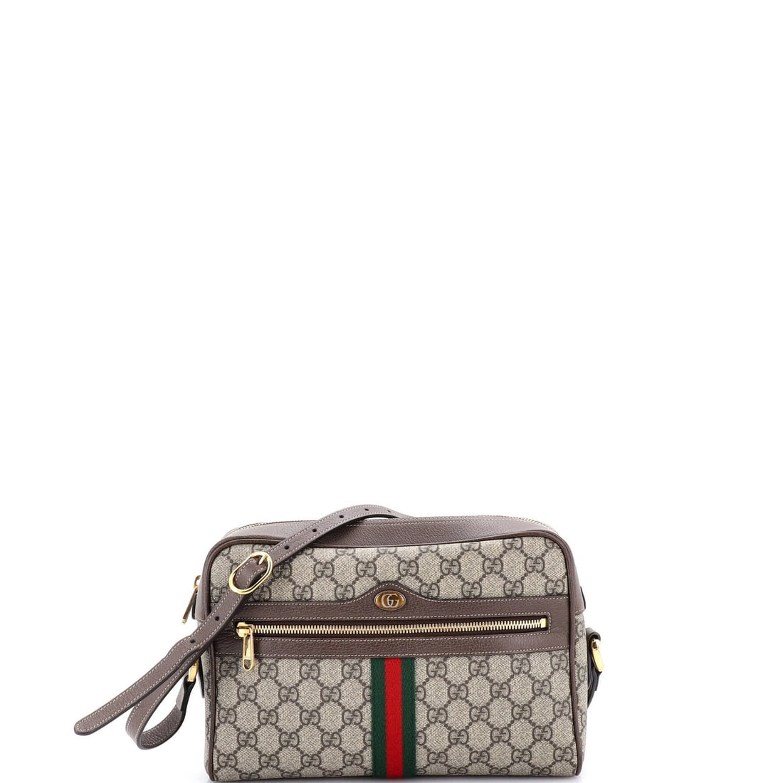 Small Canvas GG Coated Bag Ophidia Shoulders Gucci: Small Canvas GG Coated Bag Ophidia Shoulders Gucci Small Canvas GG Coated Bag Ophidia Shoulders Gucci features a classic cross body design with a canvas coated exterior in rich brown. The bag