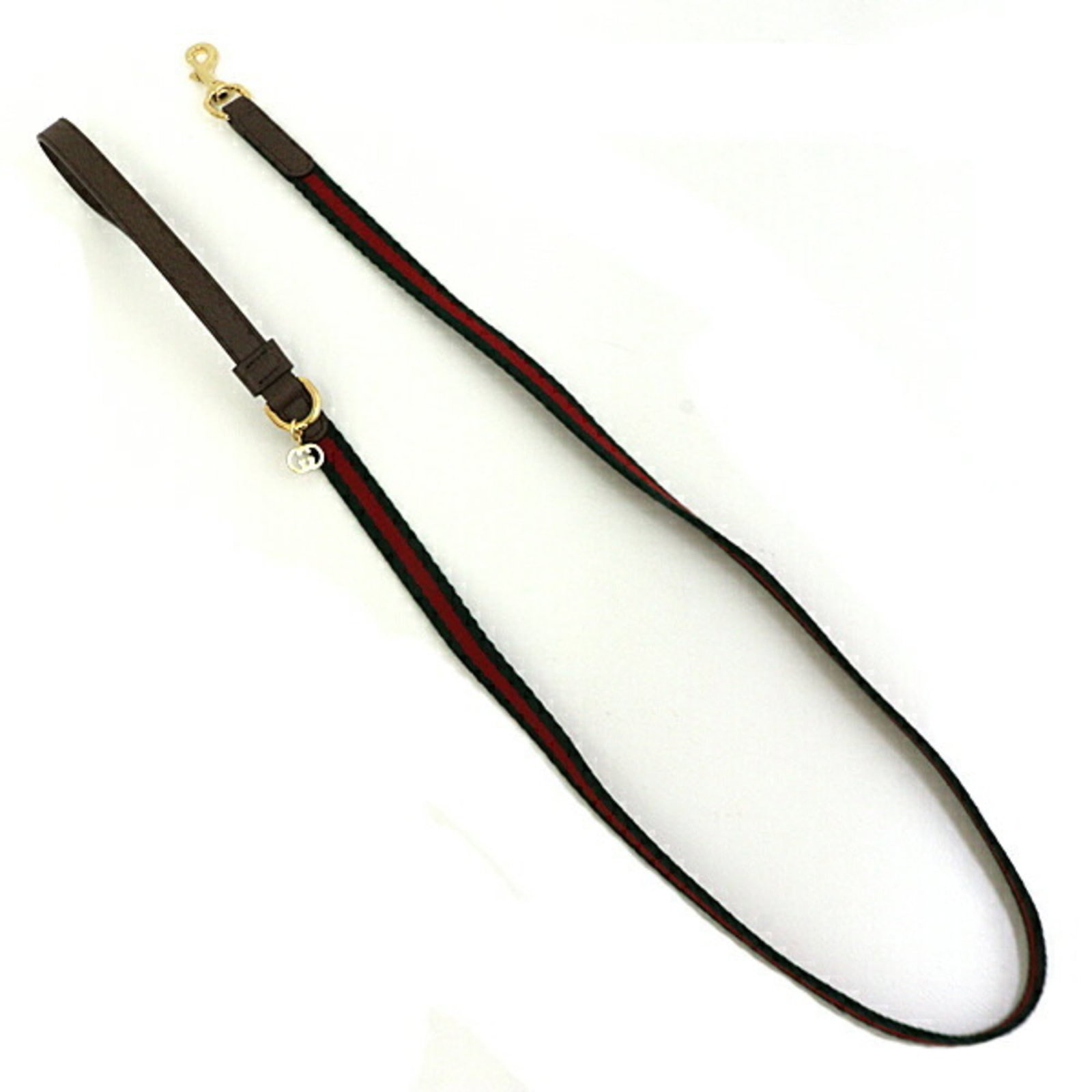 Gucci Leash Canvas Leather: Gucci Leash Canvas Leather Canvas and leather Gucci leash in green and red brown hues. This 120cm long leash features a sturdy canvas body with a durable leather trim, giving it a unique blend of styl