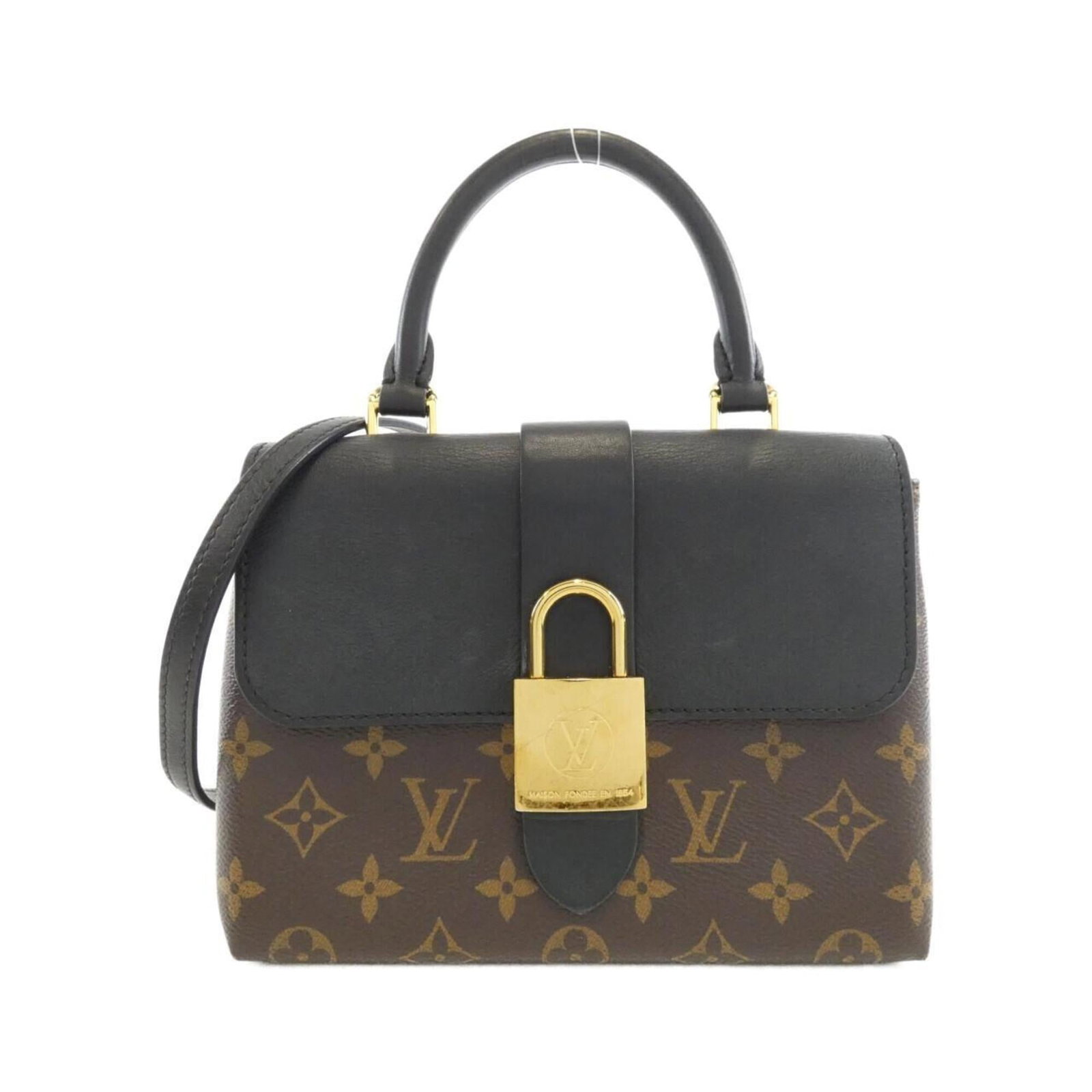 Louis Vuitton Handbag Coated Canvas Leather: Louis Vuitton Handbag Coated Canvas Leather Coated canvas and leather come together in this iconic Louis Vuitton handbag, featuring calfskin accents. The black color provides a sleek and timeless look