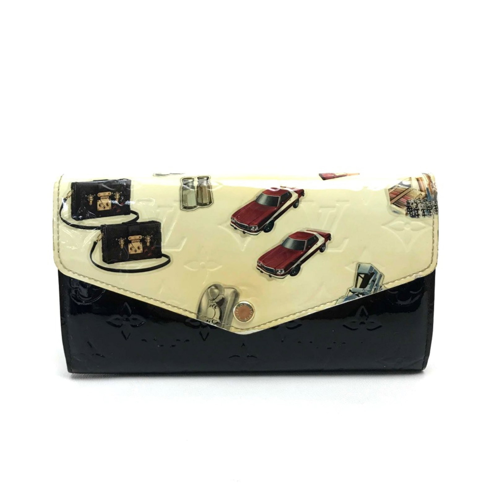 Louis Vuitton Long Wallet (Bi-Fold) Leather: Louis Vuitton Long Wallet (Bi-Fold) Leather This Louis Vuitton long wallet features a classic bi-fold design with white leather, offering a timeless and elegant look. Measuring 19cm x 10.5cm x 2cm, it
