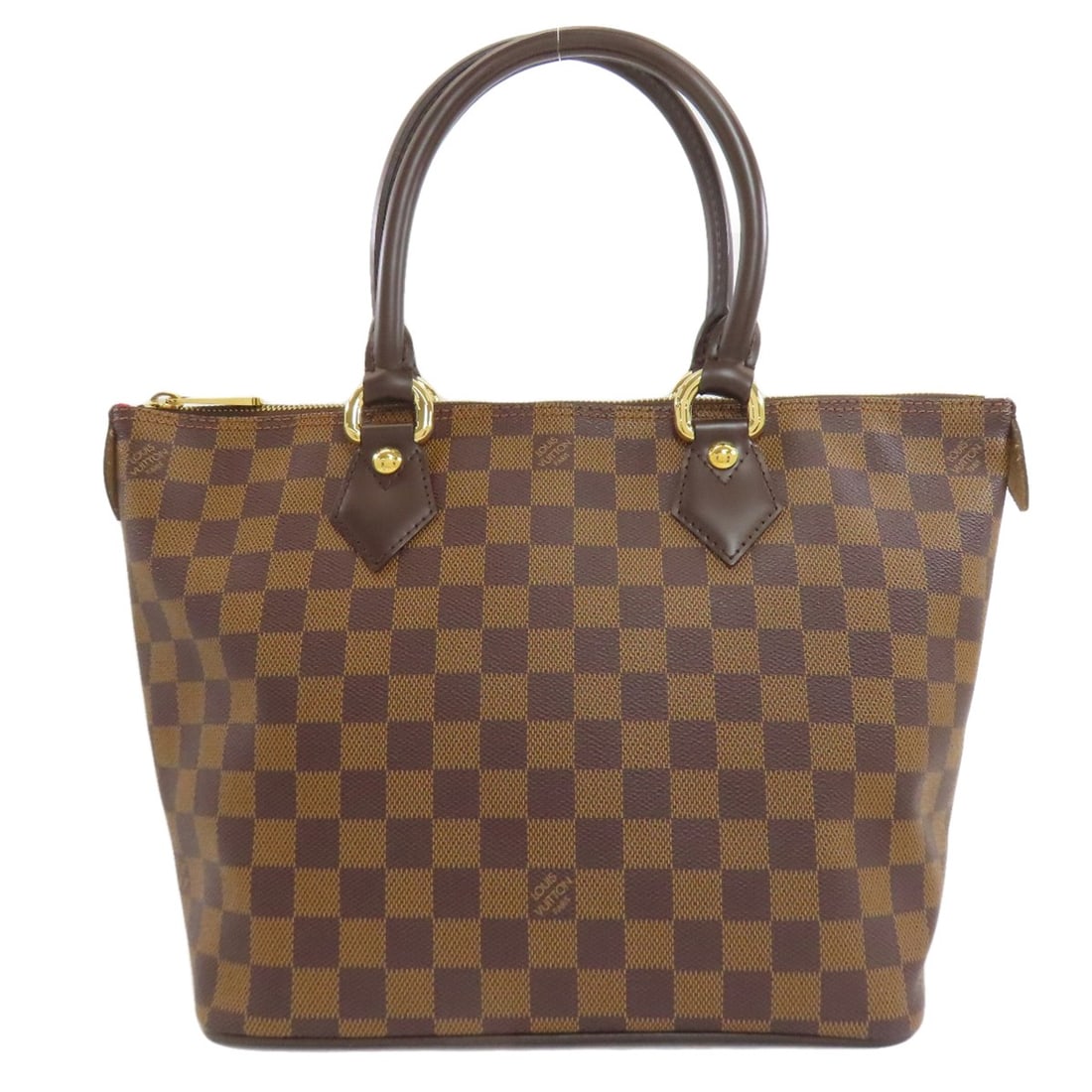 Damier Canvas Handbag Saleya Pm Louis Vuitton N51183: Damier Canvas Handbag Saleya Pm Louis Vuitton N51183 Damier canvas handbag with brown exterior. This LOUIS VUITTON bag features the iconic Damier pattern, a classic design element of the brand's style