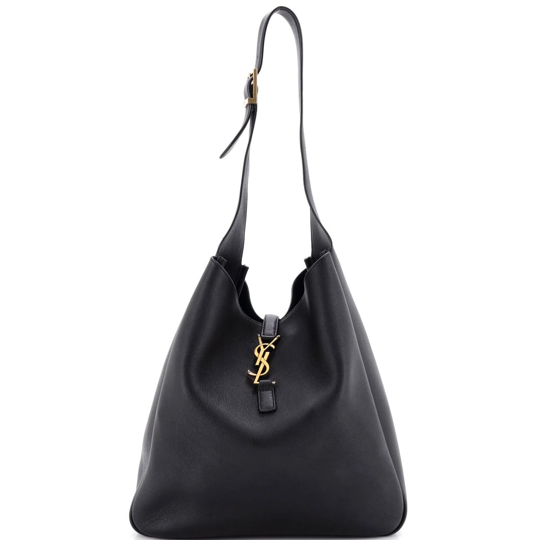 Leather hobobag in supple large size (1 of 6)