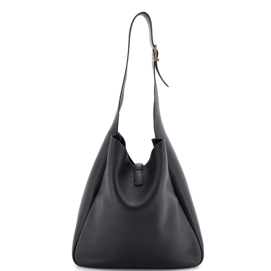 Leather hobobag in supple large size - 3