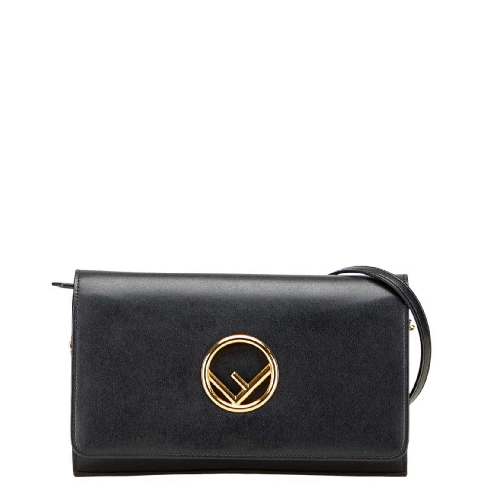Fendi Shoulder Bag Leather: Fendi Shoulder Bag Leather Black Fendi shoulder bag made from high-quality leather, featuring an outer coin purse pocket. The bag has some traces of usage, scratches and dirt, and shows signs of