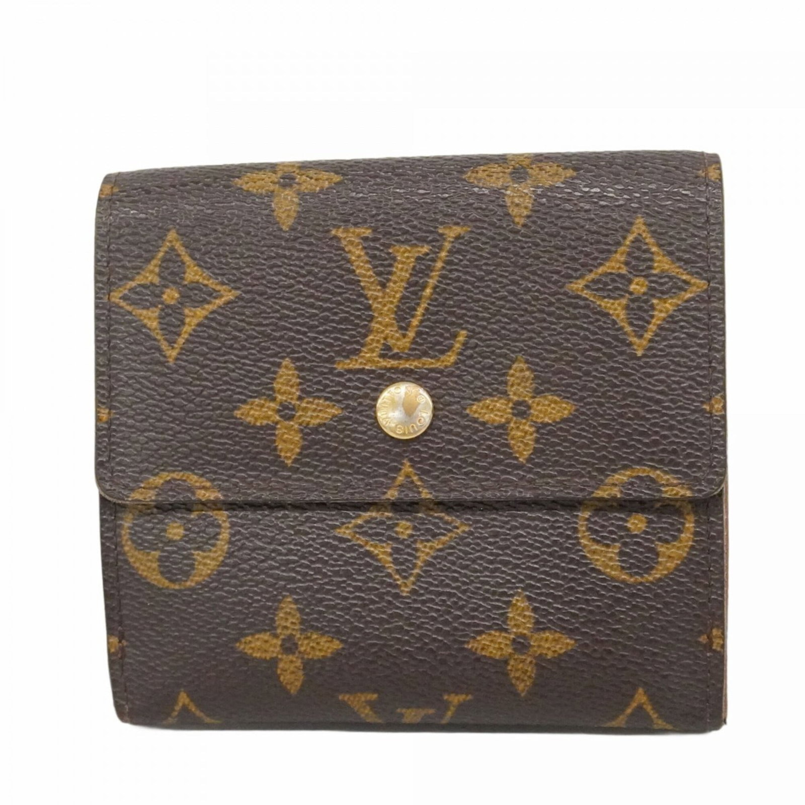 Louis Vuitton Wallet (Tri-Fold): Louis Vuitton Wallet (Tri-Fold) This Louis Vuitton Tri-Fold Wallet features a classic design with a rich brown finish. With its durable construction and functional tri-fold layout, it remains a practi