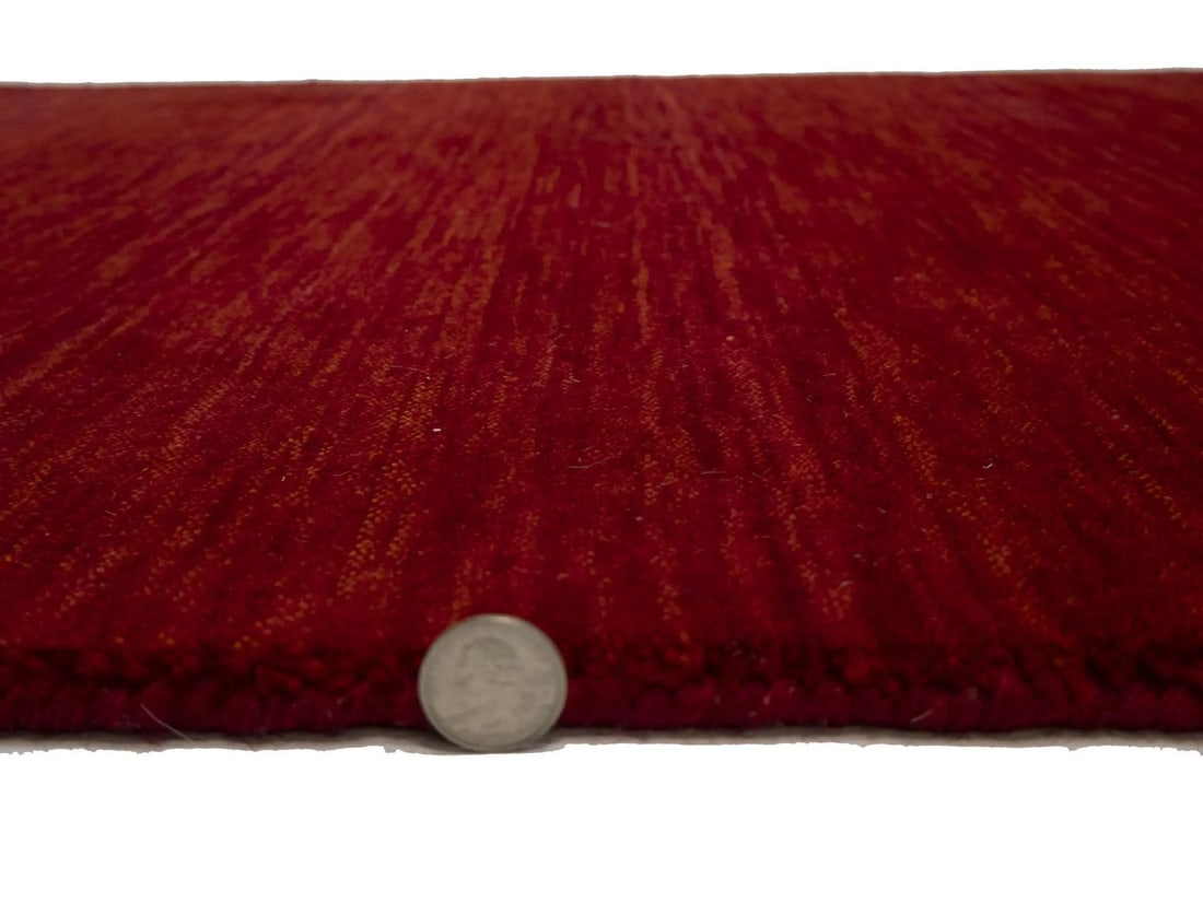 Solid Red 3x10 Design Wool Runner Rug Gabbeh Home Decor - 12
