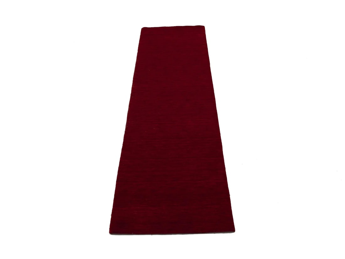 Solid Red 3x10 Design Wool Runner Rug Gabbeh Home Decor - 3