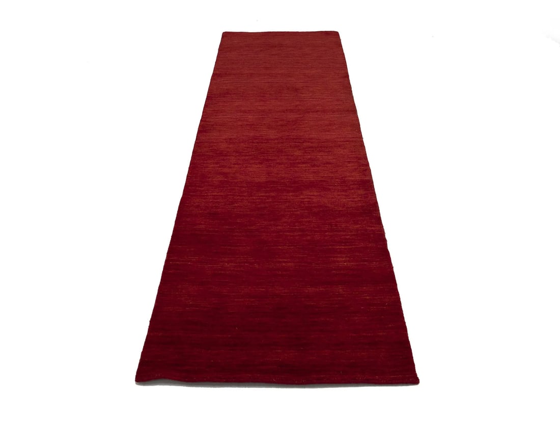 Solid Red 3x10 Design Wool Runner Rug Gabbeh Home Decor - 6