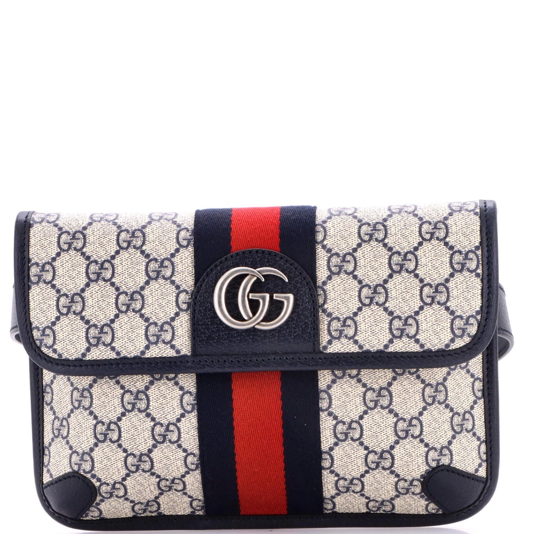 Stitch Canvas Leather Belt Bag Flap GG Coated Gucci (1 of 7)