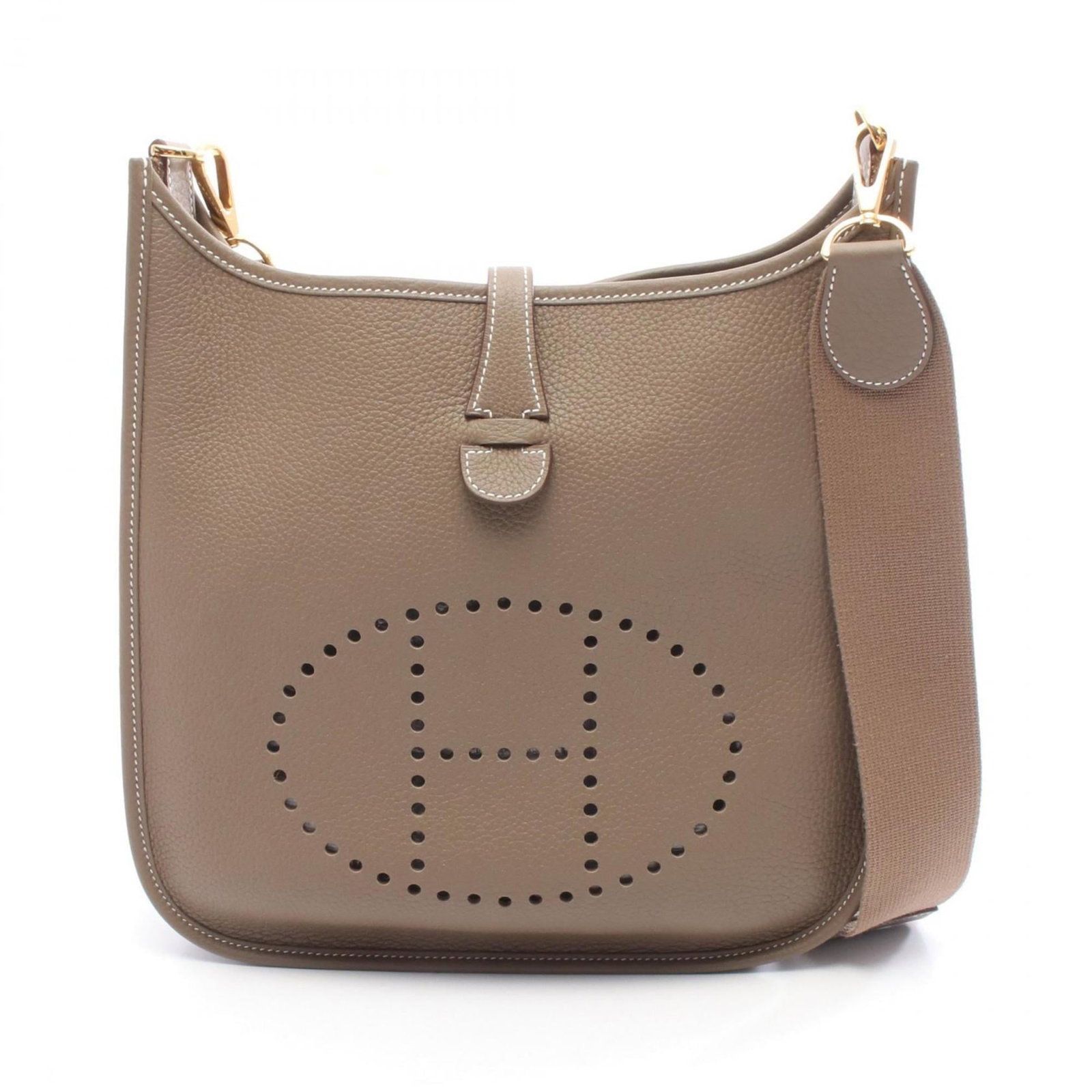 Hermes Shoulder Bag Leather: Hermes Shoulder Bag Leather A versatile and timeless piece, this Hermes Shoulder Bag Leather features high-quality Taurillon Clemence leather in a classic gray hue. With its understated elegance and s