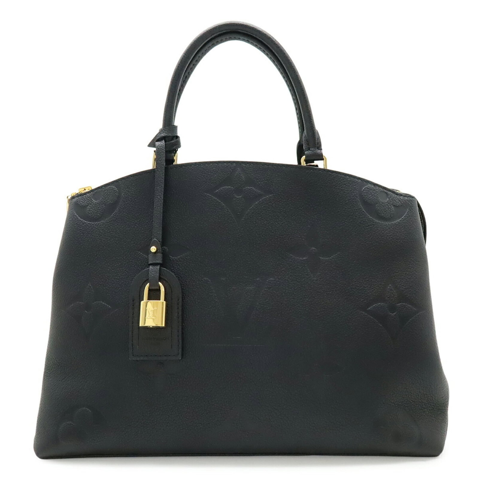 Louis Vuitton Handbag Tote Bag Monogram Empreinte: Louis Vuitton Handbag Tote Bag Monogram Empreinte Black Monogram Empreinte Louis Vuitton Handbag Tote Bag in excellent used condition, featuring the iconic and timeless design of the brand. The bag's 