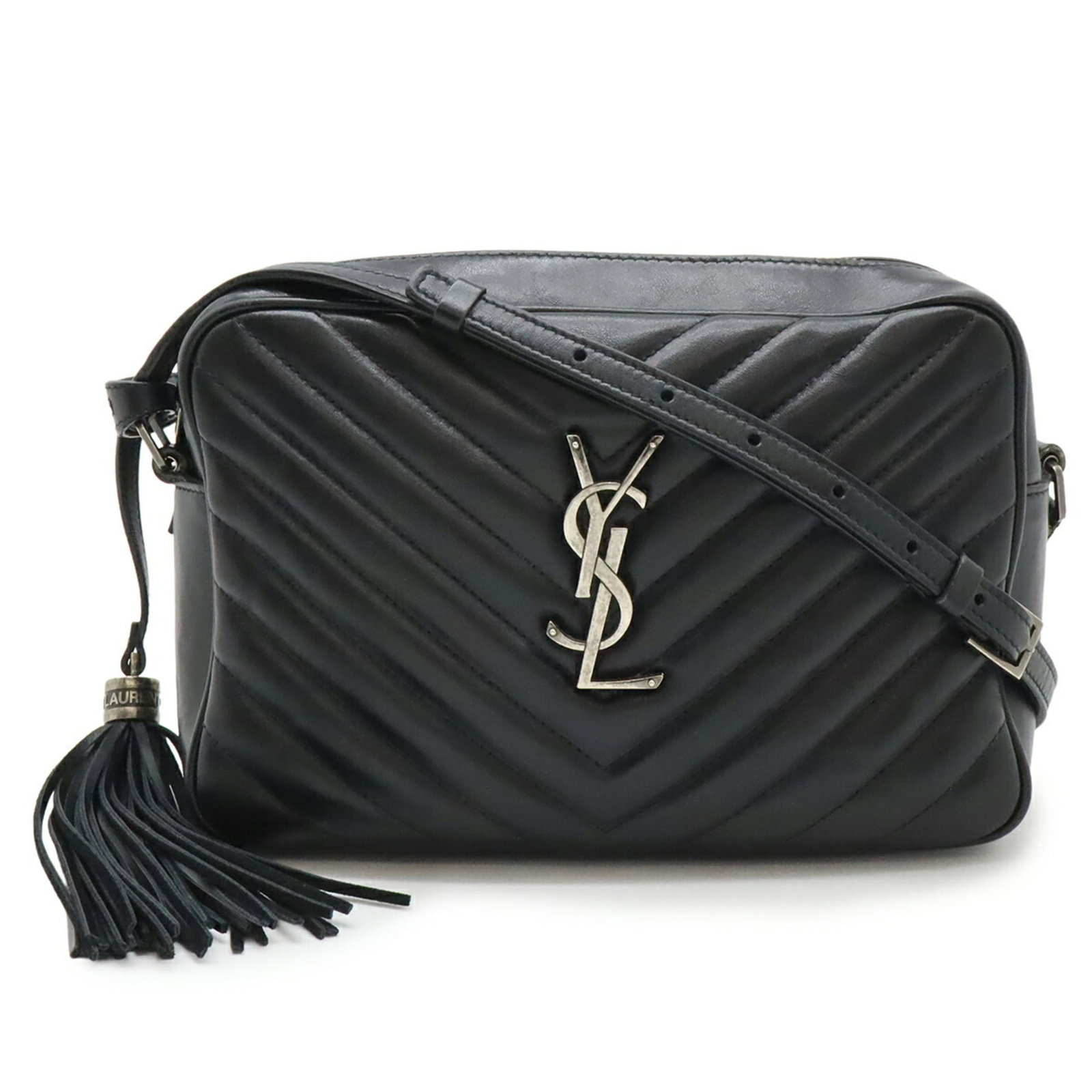 Yves Saint Laurent Shoulder Bag Quilting Leather: Yves Saint Laurent Shoulder Bag Quilting Leather This Yves Saint Laurent shoulder bag features unique quilting leather construction, adding an interesting texture to its sleek design. The black color