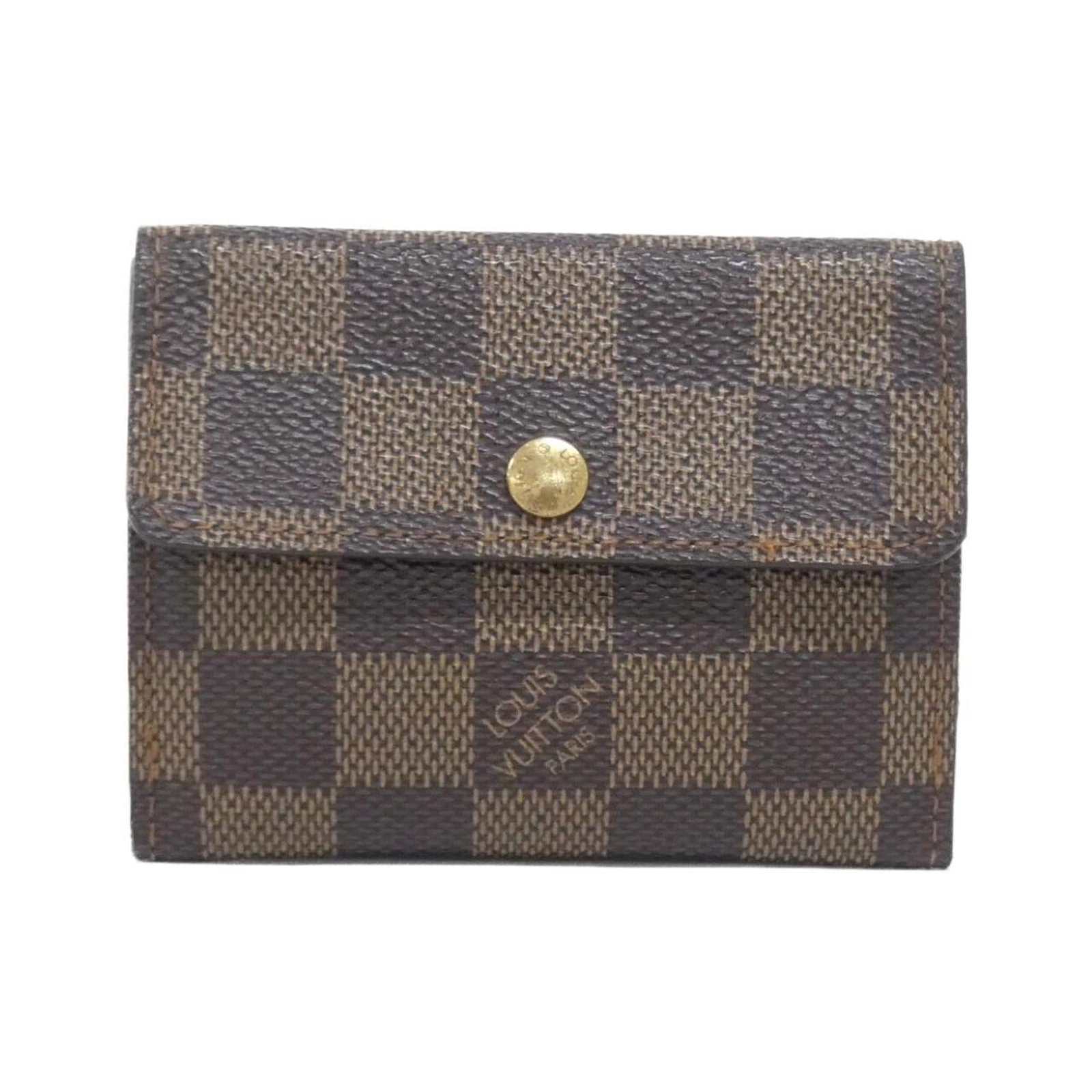 Louis Vuitton Coin Purse/Coin Case Coated Canvas: Louis Vuitton Coin Purse/Coin Case Coated Canvas The Louis Vuitton Coin Purse/Coin Case Coated Canvas features a classic design with a timeless Ebene color. Made from coated canvas, this small purse