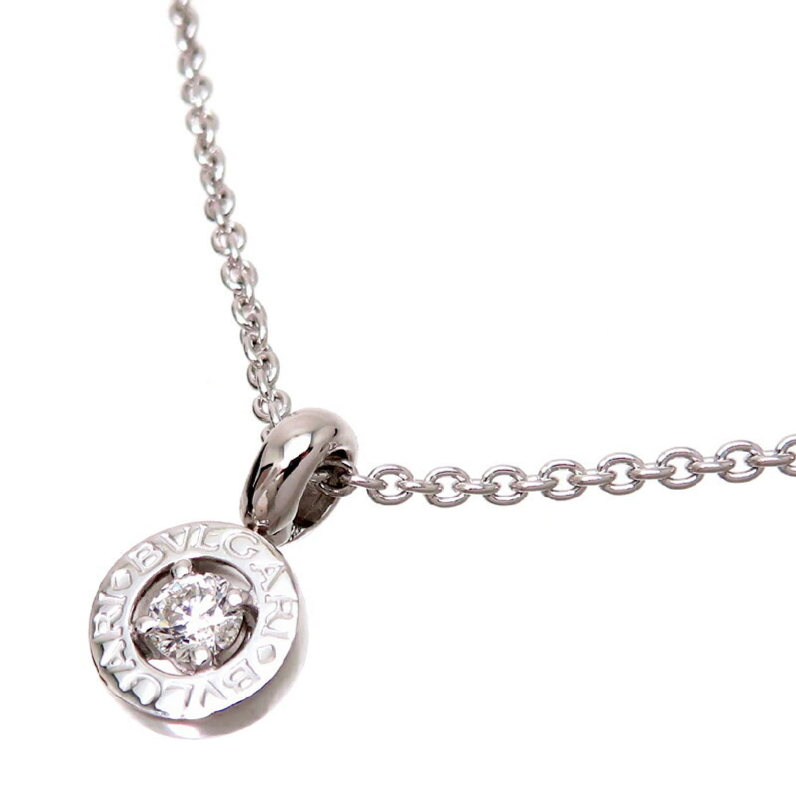 Bvlgari 750Wg Bulgari Diamond Women'S Necklace 750 White Gold: Bvlgari 750Wg Bulgari Diamond Women'S Necklace 750 White Gold Bvlgari's iconic 750Wg Bulgari Diamond Women's Necklace boasts 10g of dazzling white diamonds set in 750 white gold. The necklace