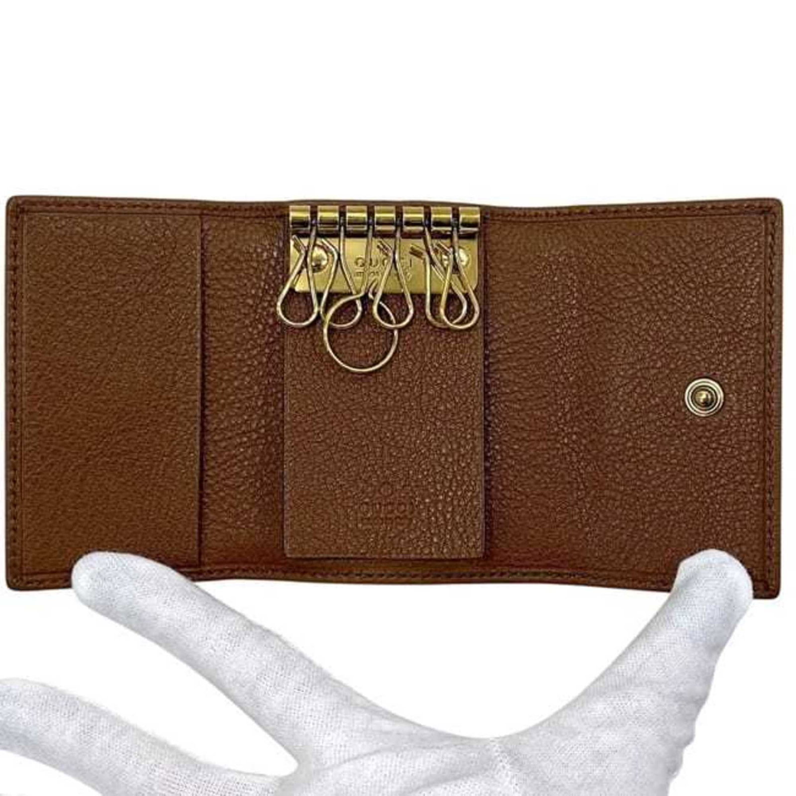 Gucci Keycase Leather Bamboo - 5