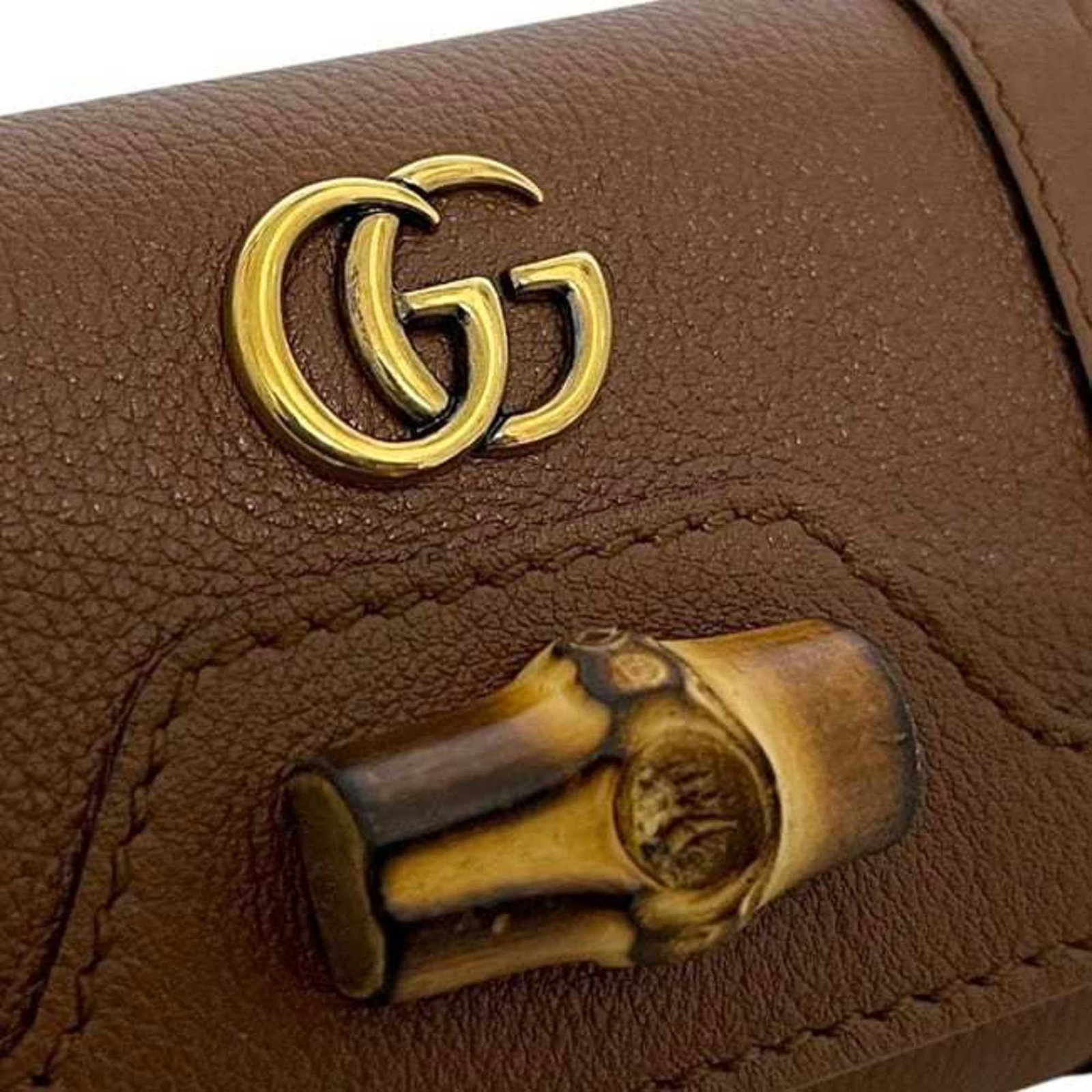 Gucci Keycase Leather Bamboo - 7