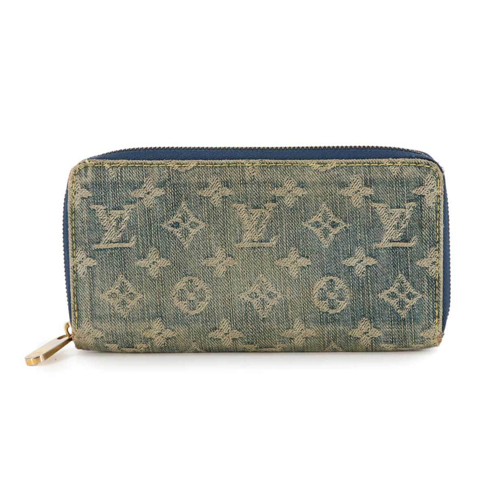 Louis Vuitton Long Wallet (Bi-Fold) Monogram Denim: Louis Vuitton Long Wallet (Bi-Fold) Monogram Denim The Louis Vuitton Long Wallet (Bi-Fold) Monogram Denim boasts its iconic monogram pattern in a striking blue hue. With its classic bi-fold design and