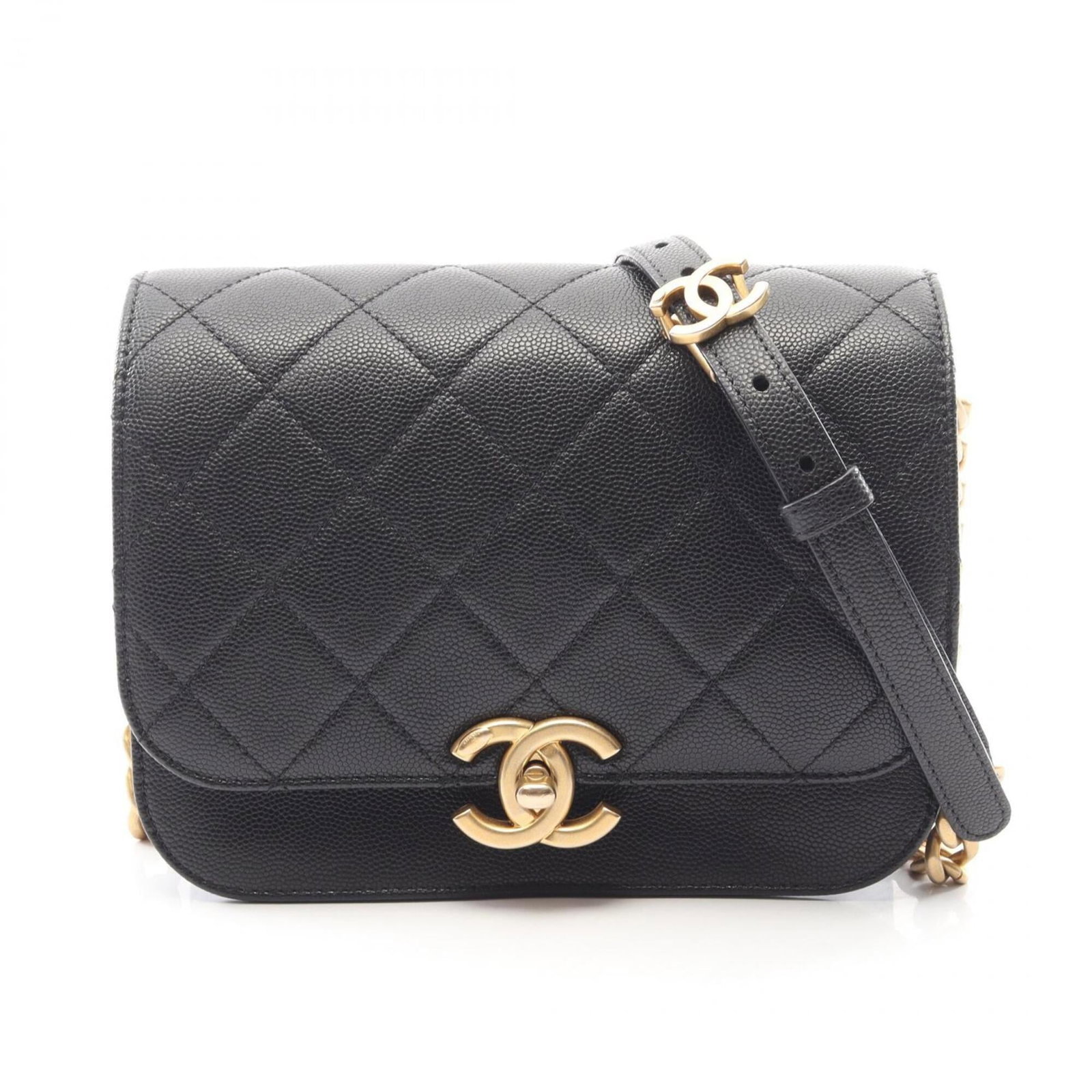 Chanel Handbag Shoulder Bag Grained Calfskin: Chanel Handbag Shoulder Bag Grained Calfskin The Chanel Handbag Shoulder Bag Grained Calfskin features a sleek design with a classic black color. Made from high-quality grained calfskin, this