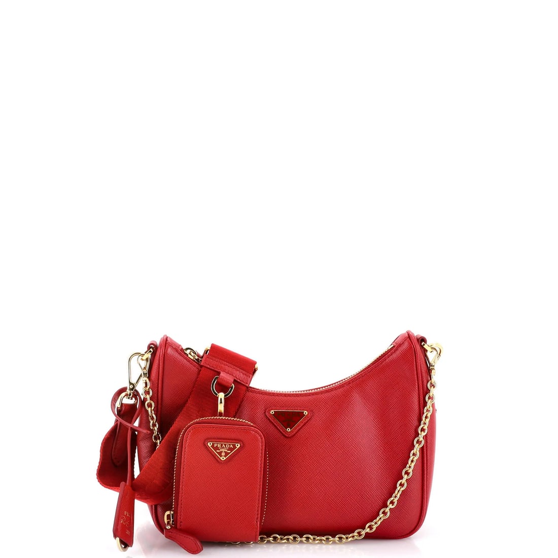 Small Saffiano Leather Shoulder Bag Re Edition 2005 Prada: Small Saffiano Leather Shoulder Bag Re Edition 2005 Prada Small Saffiano Leather Shoulder Bag Re Edition 2005 Prada - A stylish and functional cross body bag with a rich red exterior. Measuring just 5