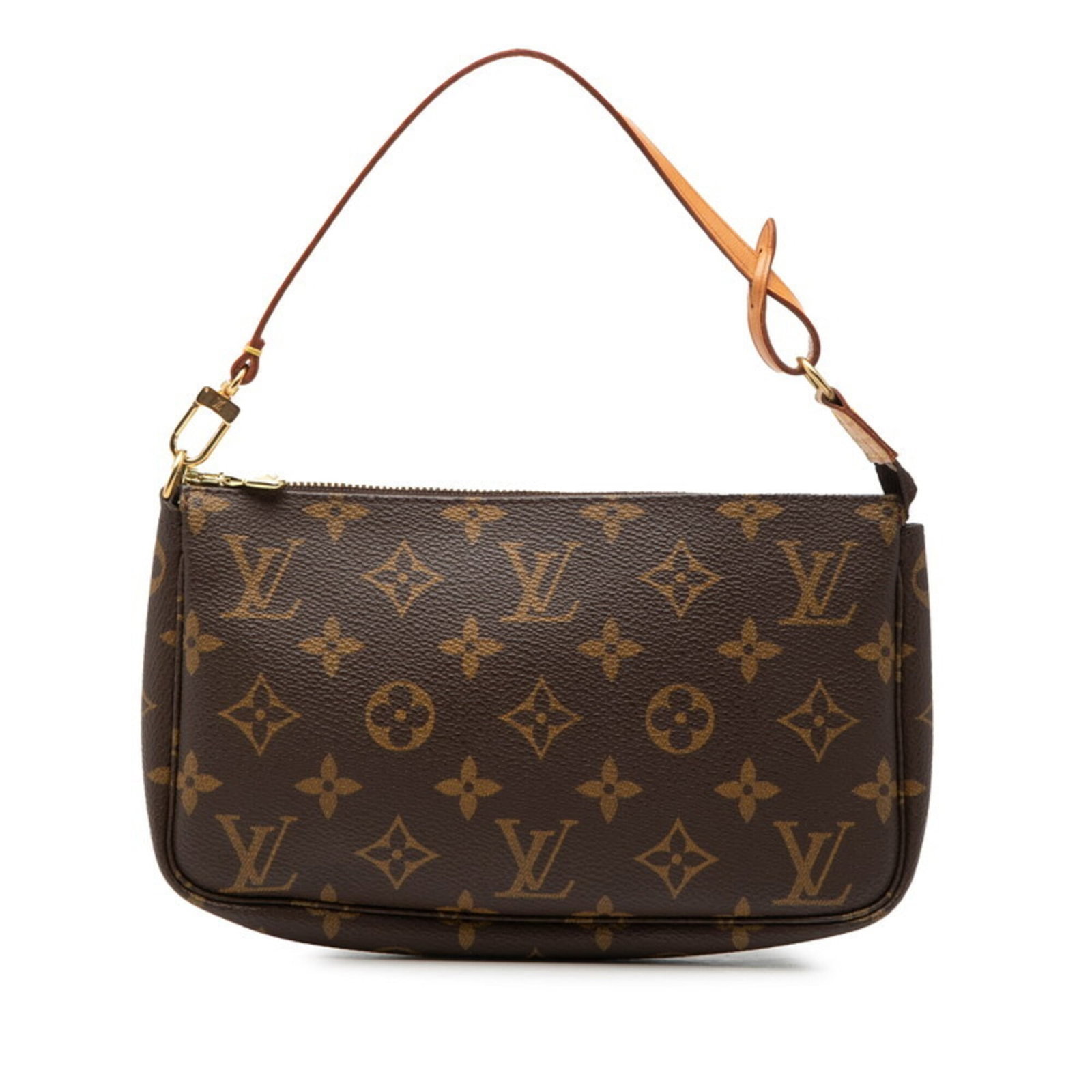 Louis Vuitton Handbag Pochette Pouch Pvc Leather: Louis Vuitton Handbag Pochette Pouch Pvc Leather Brown Louis Vuitton Pochette Pouch made from Pvc Leather with a classic design. The bag measures 13cm x 21cm x 3.5cm and features a durable