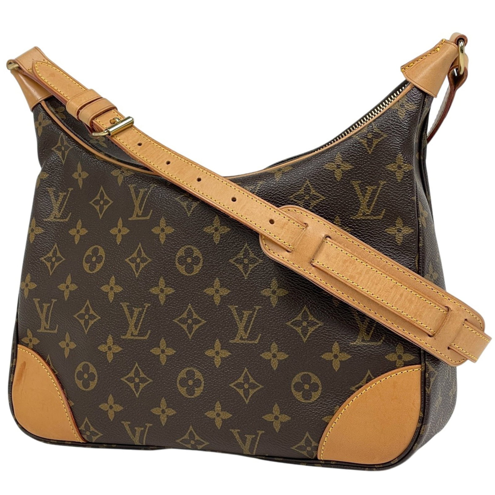 Louis Vuitton Shoulder Bag Monogram: Louis Vuitton Shoulder Bag Monogram Brown Louis Vuitton Monogram Shoulder Bag with Traces of Usage. This pre-owned shoulder bag features the iconic monogram pattern and has a sturdy size of 19cm x