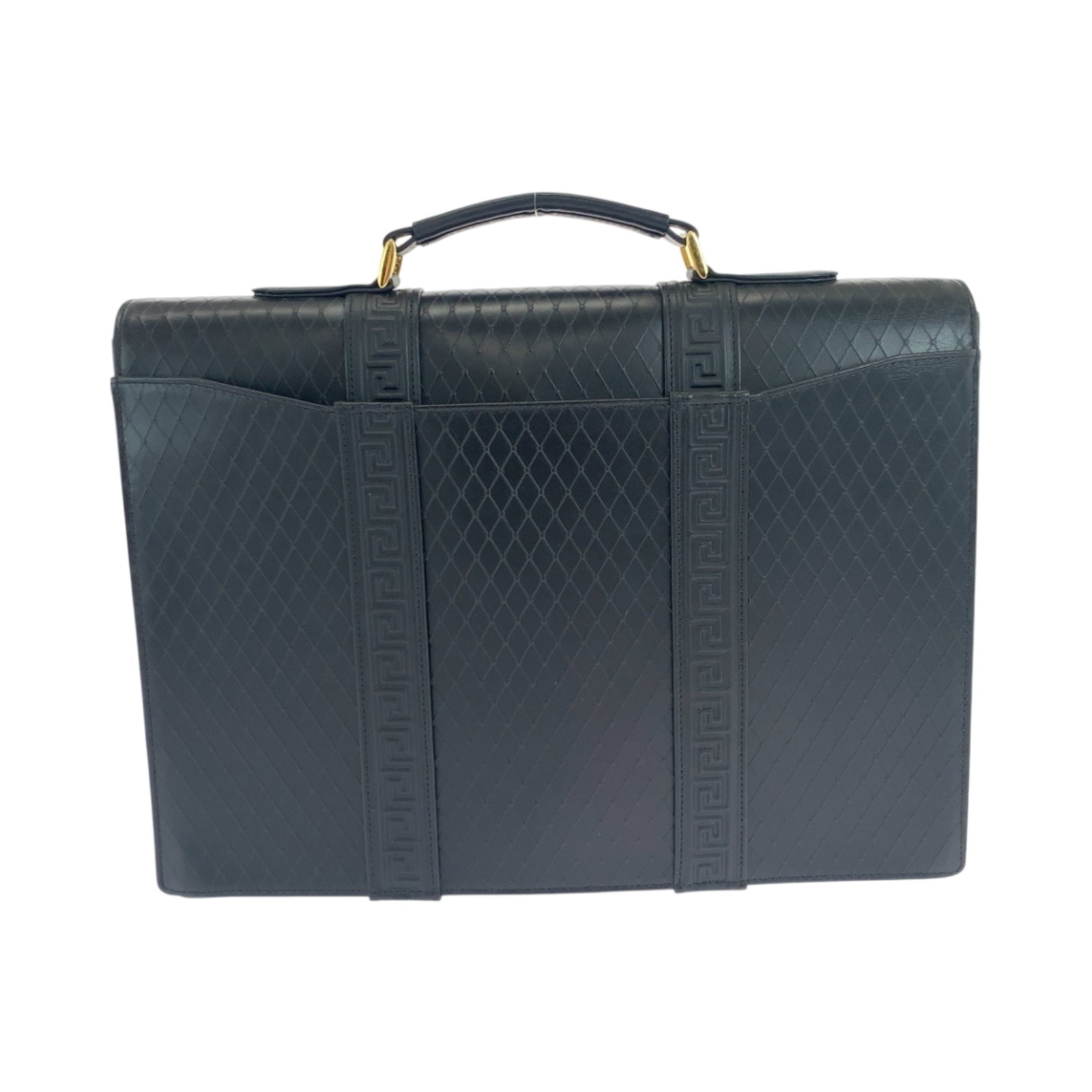 Versace Briefcase Handbag Leather - 2