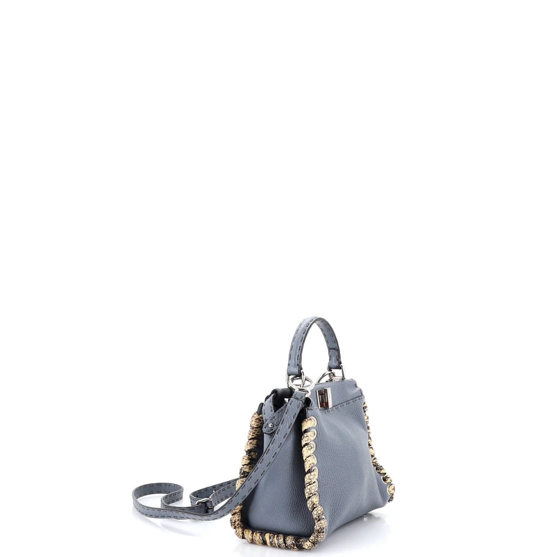 Fendi Peekaboo Bag with Leather Python Whipstitch Mini - 2
