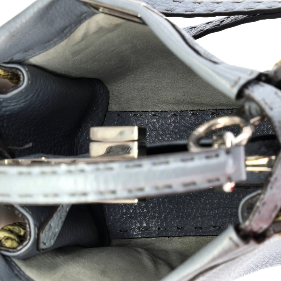 Fendi Peekaboo Bag with Leather Python Whipstitch Mini - 5