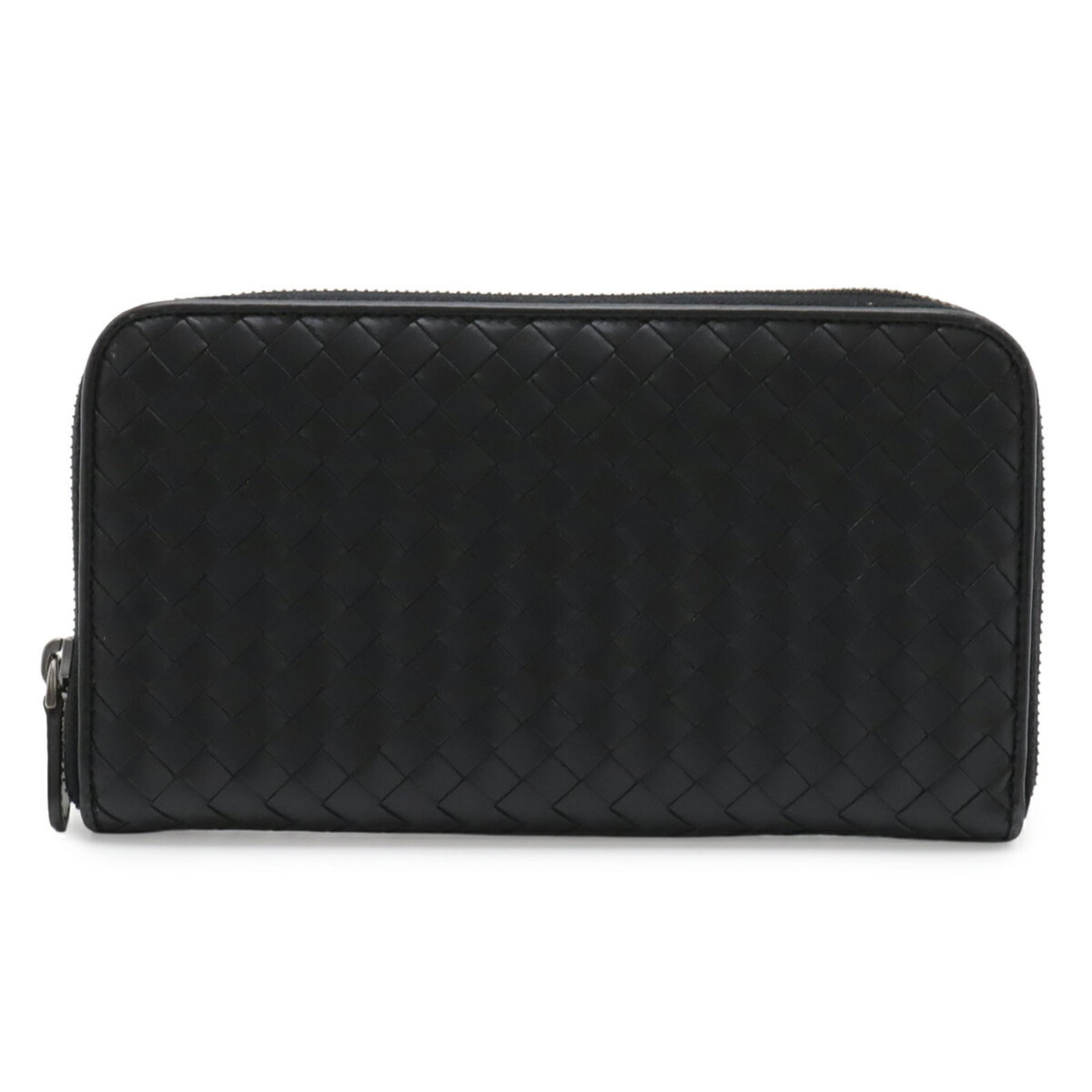 Bottega Veneta Long Wallet (Bi-Fold) Intrecciato: Bottega Veneta Long Wallet (Bi-Fold) Intrecciato Bottega Veneta's iconic Intrecciato design is showcased in this long bi-fold wallet, featuring a sleek black finish and classic Italian craftsmanship. 