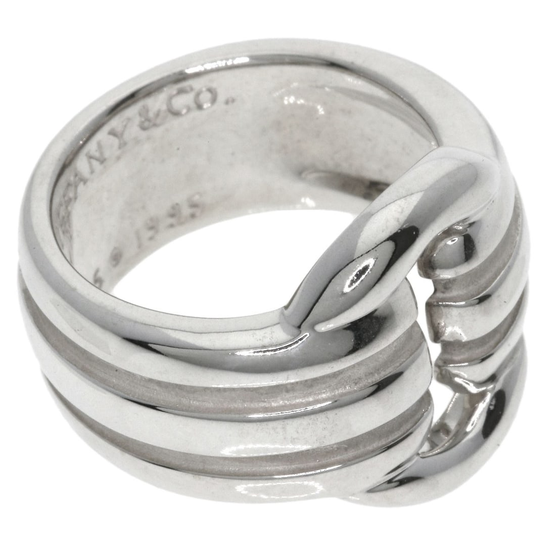 Circle ring silver Tiffany Grooved Co - 7