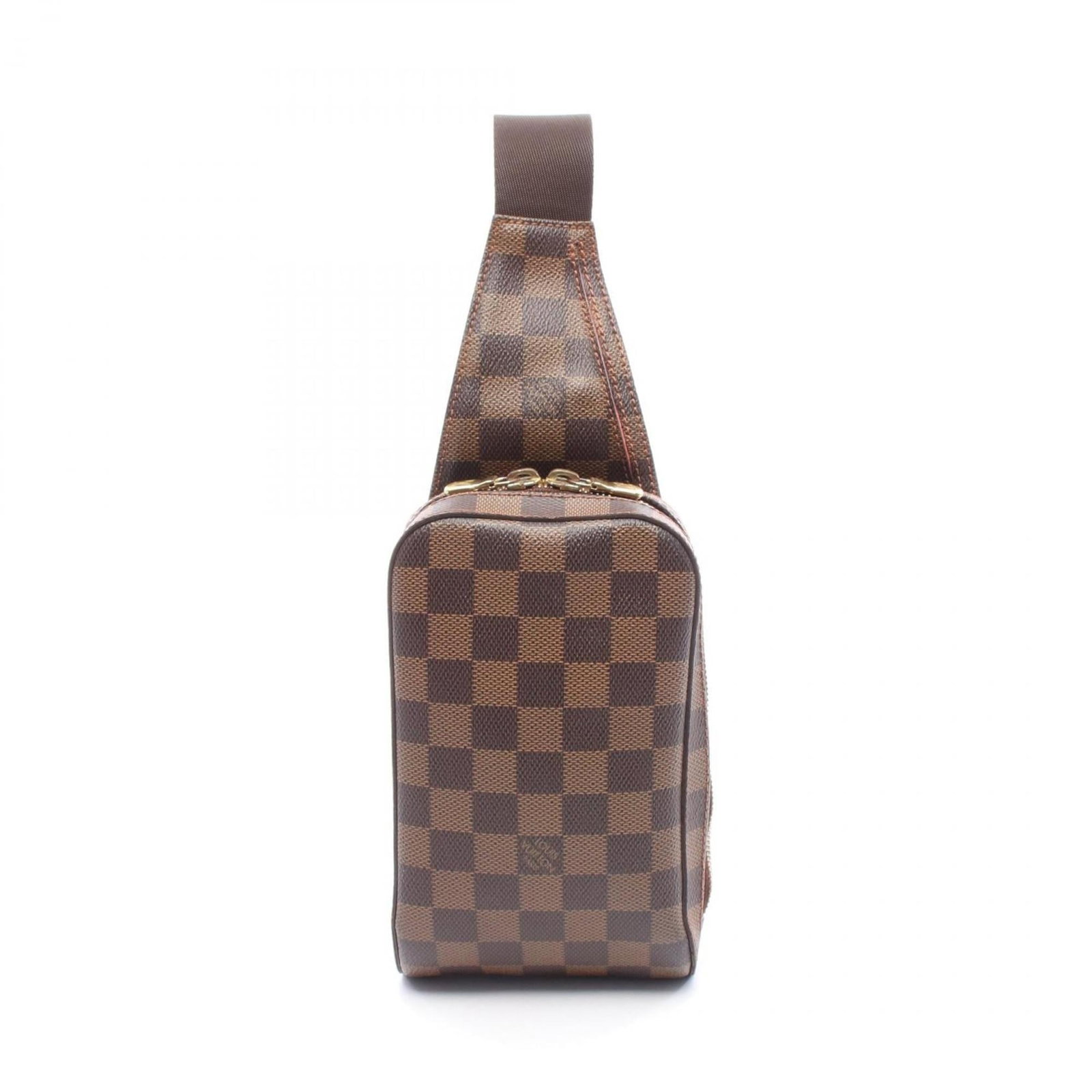 Louis Vuitton Fanny Pack Sling Bag Coated Canvas: Louis Vuitton Fanny Pack Sling Bag Coated Canvas Brown Damier Canvas Louis Vuitton Fanny Pack Sling Bag with Coated Canvas Material. This used Louis Vuitton bag features Traces of usage and scratches 