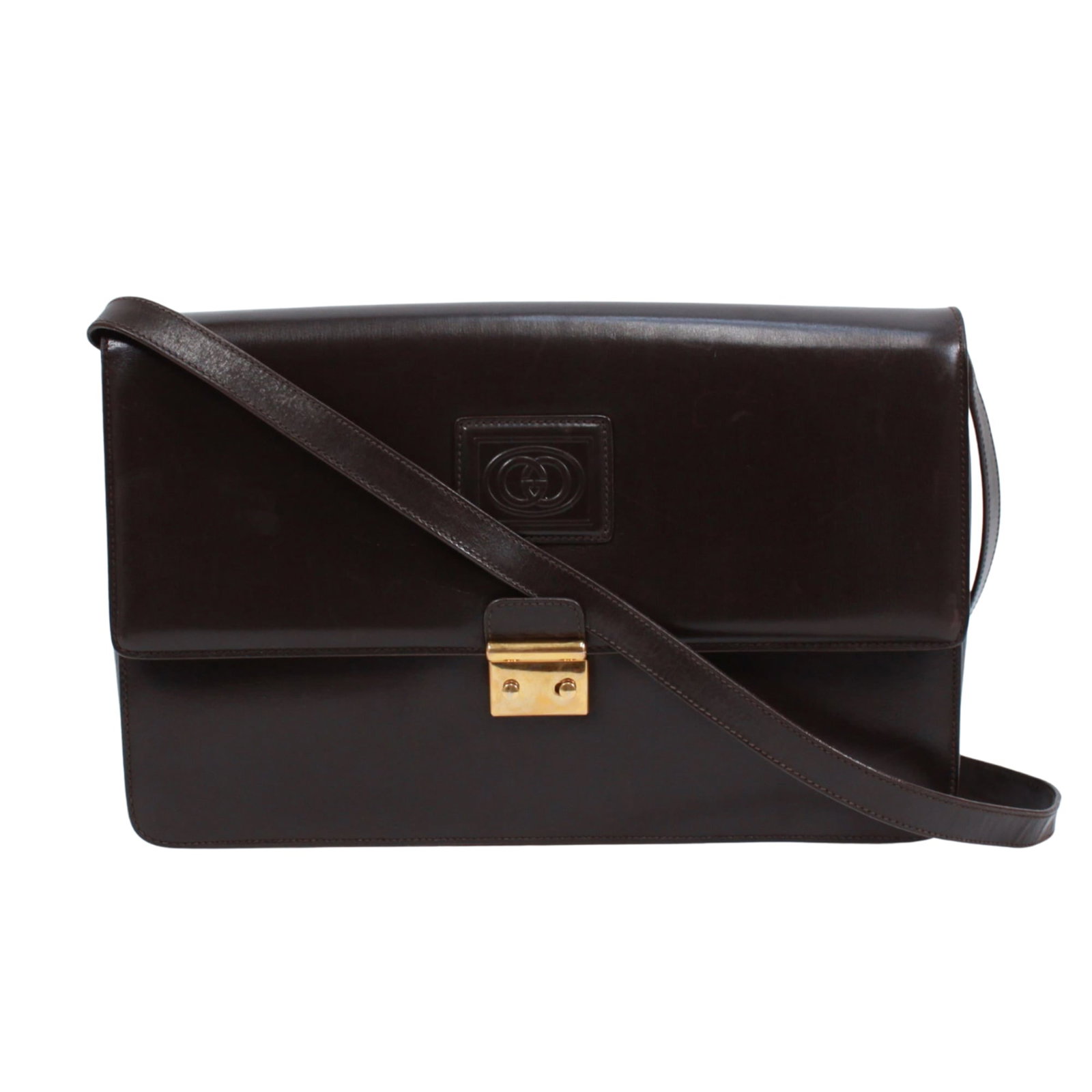 Gucci Shoulder Bag Leather: Gucci Shoulder Bag Leather Gucci Shoulder Bag Leather in Brown - A pre-owned, high-quality shoulder bag with a rich brown leather finish. The bag features a classic design and measures 19cm x 30cm x