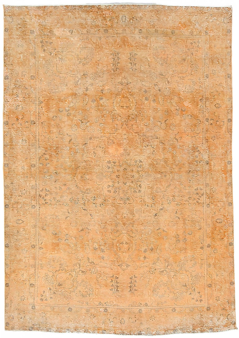 Distressed floral vintage oriental rug classic farmhouse carpet 6x9ft: Distressed floral vintage oriental rug classic farmhouse carpet 6x9ft Distressed floral vintage oriental rug in muted colors with an all-over flo pattern. This hand-knotted wool rug features anti-slip