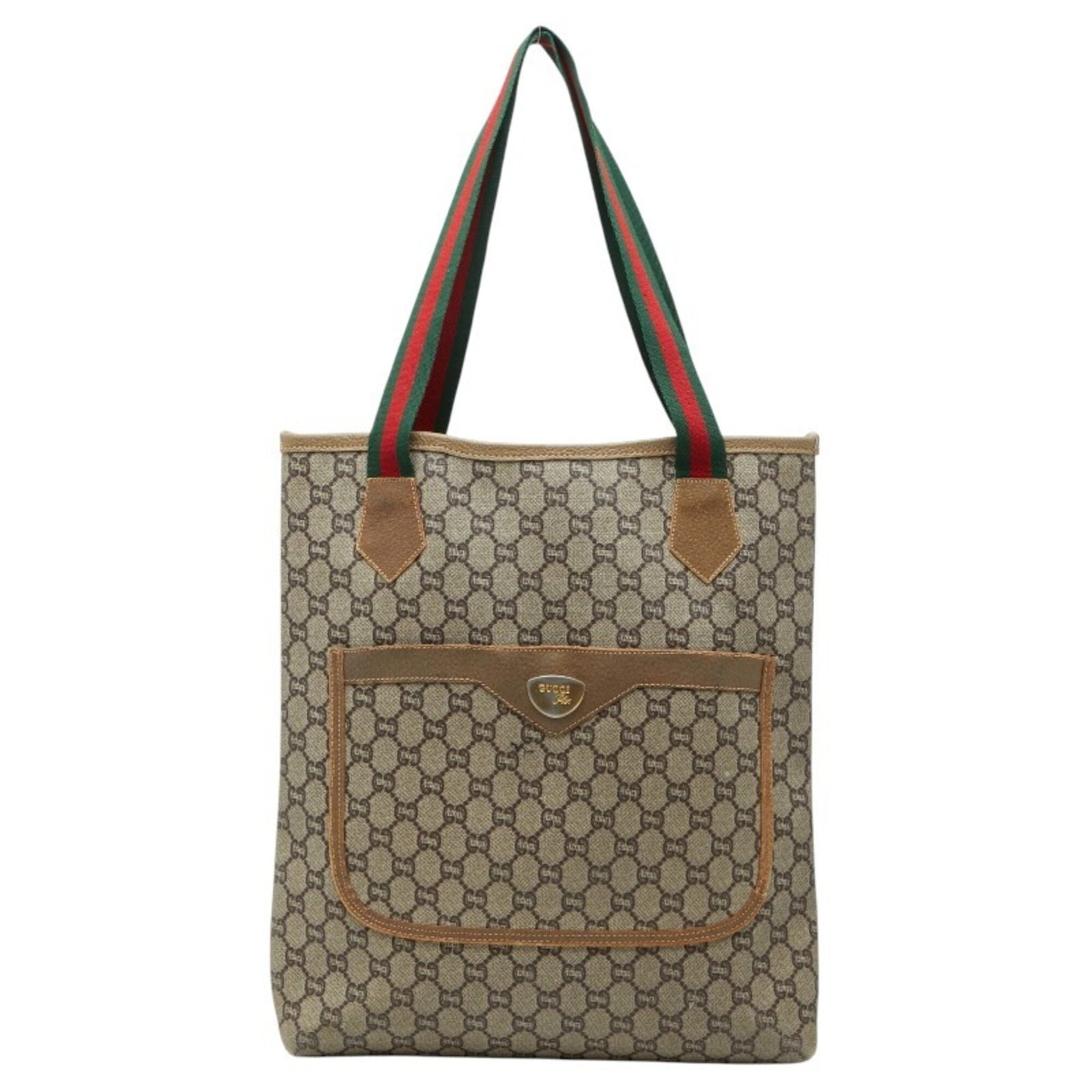 Gucci Handbag Tote Bag Pvc Leather: Gucci Handbag Tote Bag Pvc Leather Gucci's iconic Tote Bag in Beige and Multi-Color features Pvc Leather construction, offering a unique blend of style and durability. This versatile bag measures 37cm