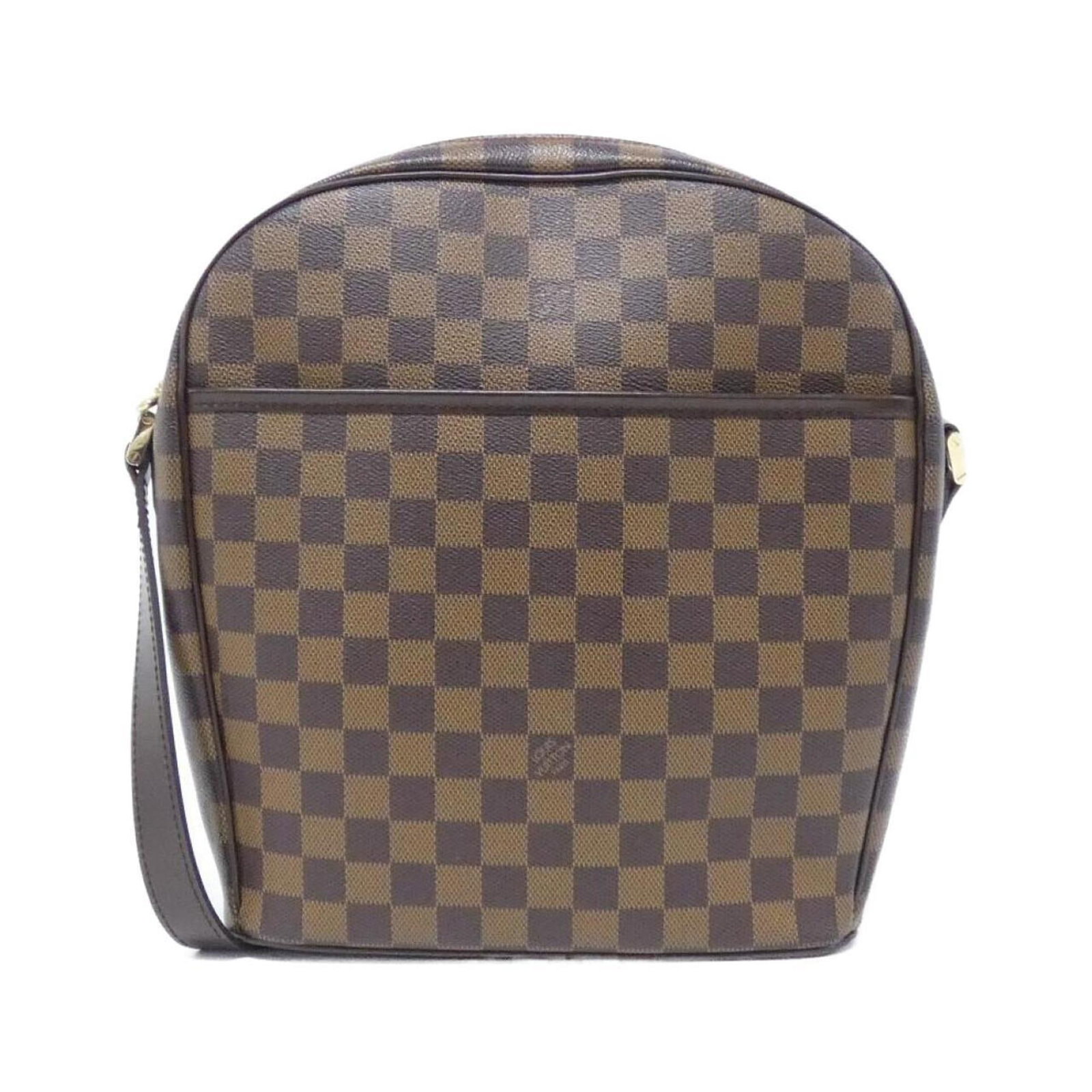 Louis Vuitton Shoulder Bag Coated Canvas: Louis Vuitton Shoulder Bag Coated Canvas Coated canvas construction provides durability and style. The Ebene color offers a timeless elegance, while gold hardware adds a touch of sophistication. This