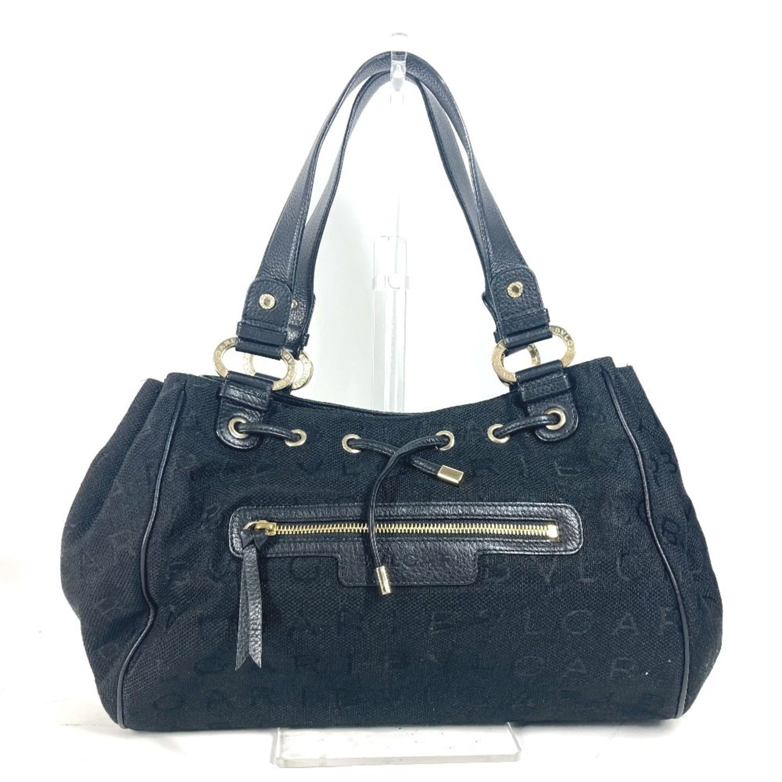 Bvlgari Shoulder Bag Tote Bag Leather Canvas (1 of 16)