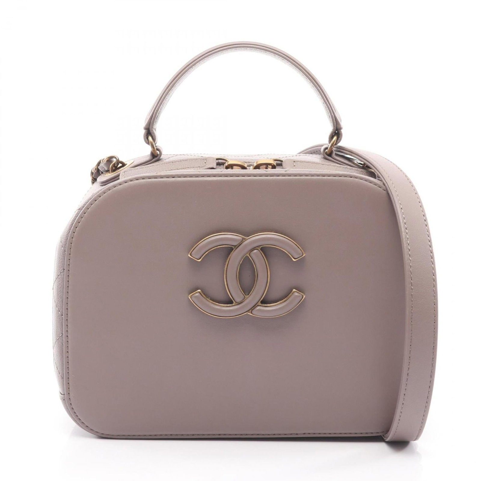 Chanel Shoulder Bag Leather: Chanel Shoulder Bag Leather This classic Chanel shoulder bag features timeless design and luxurious lambskin leather in a versatile gray hue. With its compact size and adjustable straps, it's perfect 