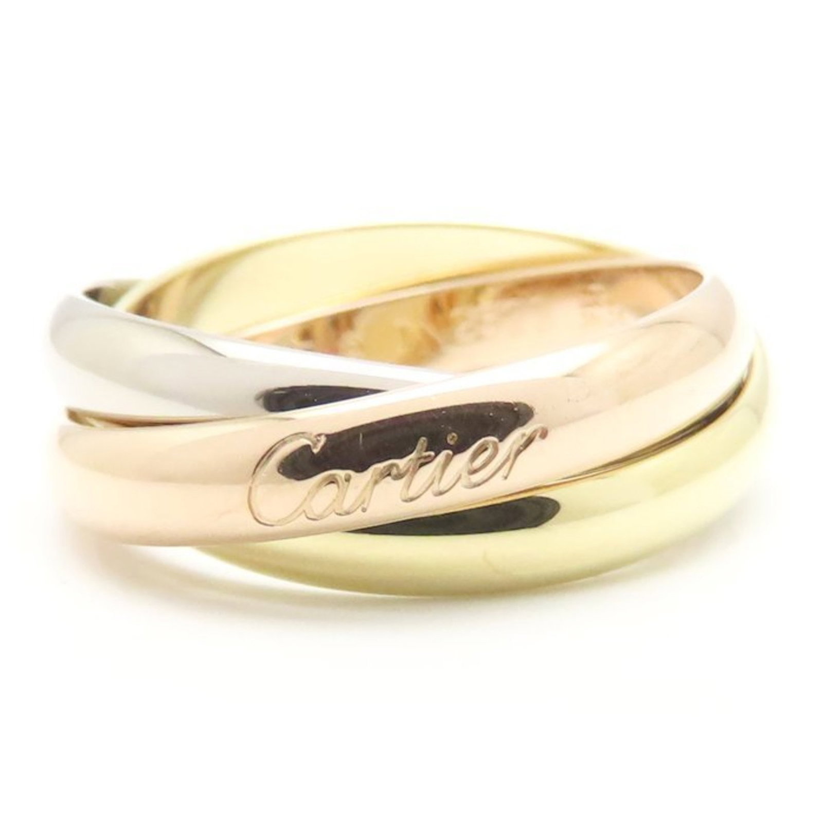 Cartier Band Ring Pink Gold (18K) White Gold (18K) Yellow Gold (18K): Cartier Band Ring Pink Gold (18K) White Gold (18K) Yellow Gold (18K) Cartier Band Ring features a combination of pink gold (18K), white gold (18K), and yellow gold (18K) in a unique band ring design. 