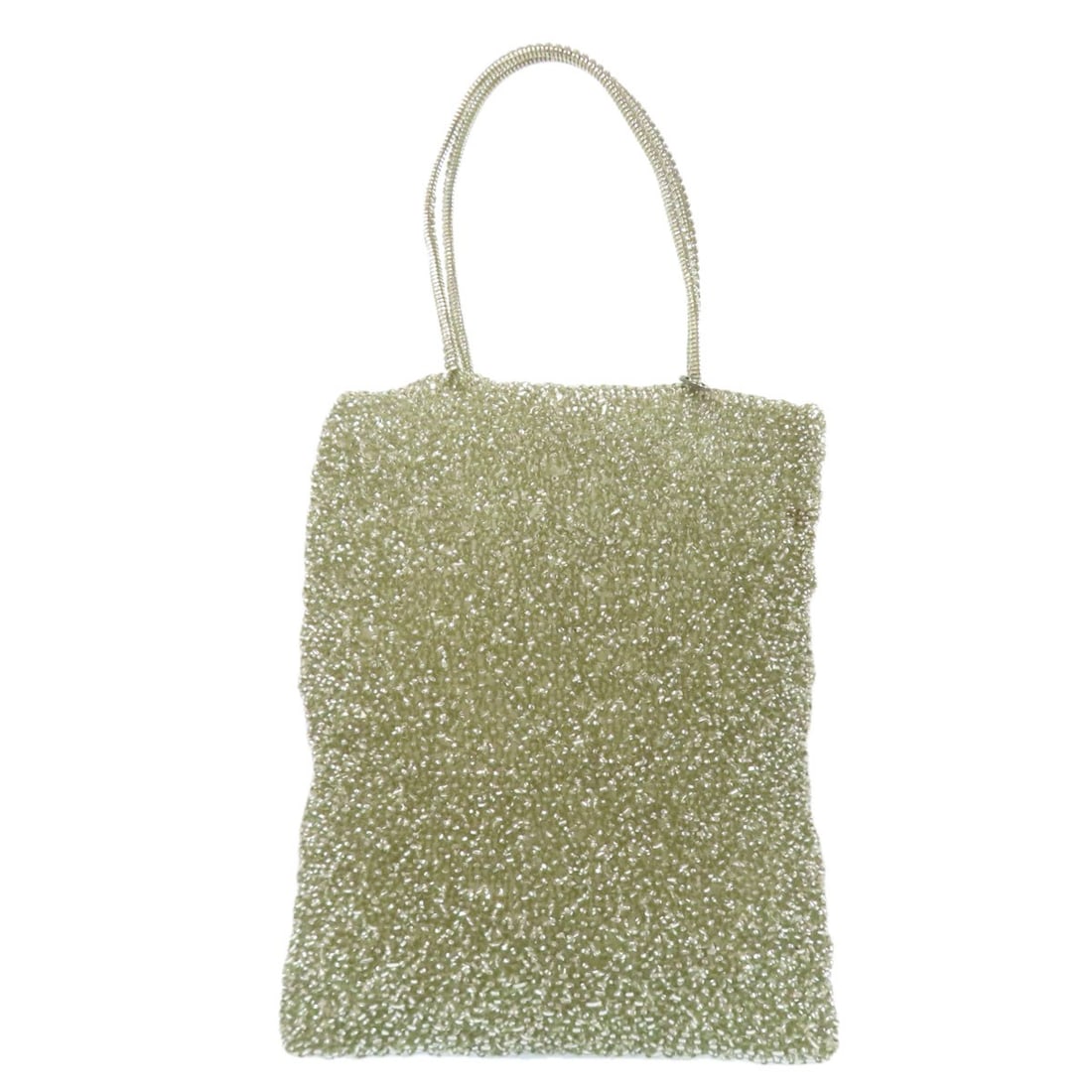 PVC handbag wire bag anteprima: PVC handbag wire bag anteprima Silver PVC handbag wire bag with a notable exterior material and style. This unique piece features an exterior color of silver and is made from PVC. The handbag's distin