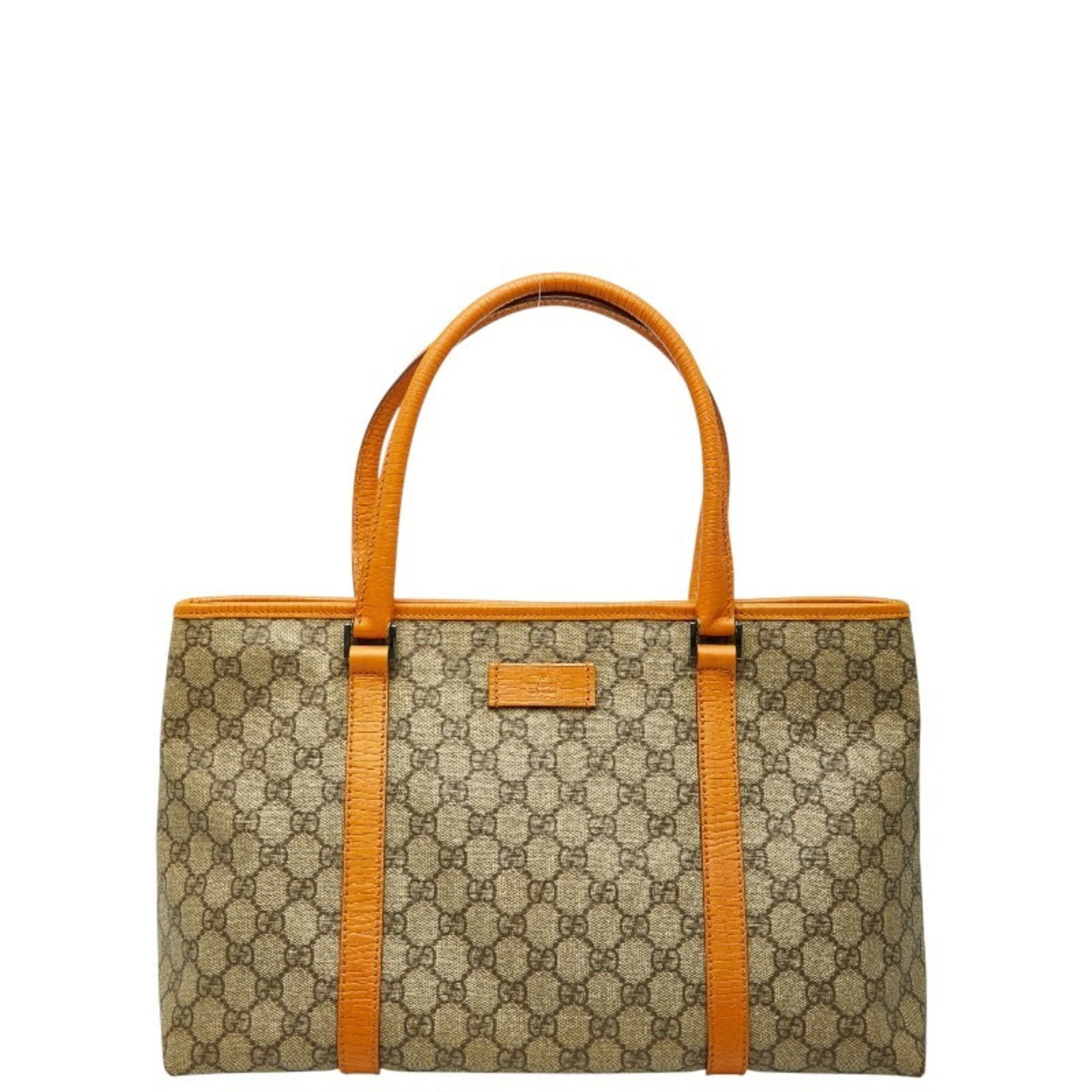 Gucci Handbag Tote Bag Pvc Leather: Gucci Handbag Tote Bag Pvc Leather Gucci's iconic Beige and Orange Pvc Leather Tote Bag offers a stylish and versatile accessory for everyday use. With its classic design and durable construction, thi